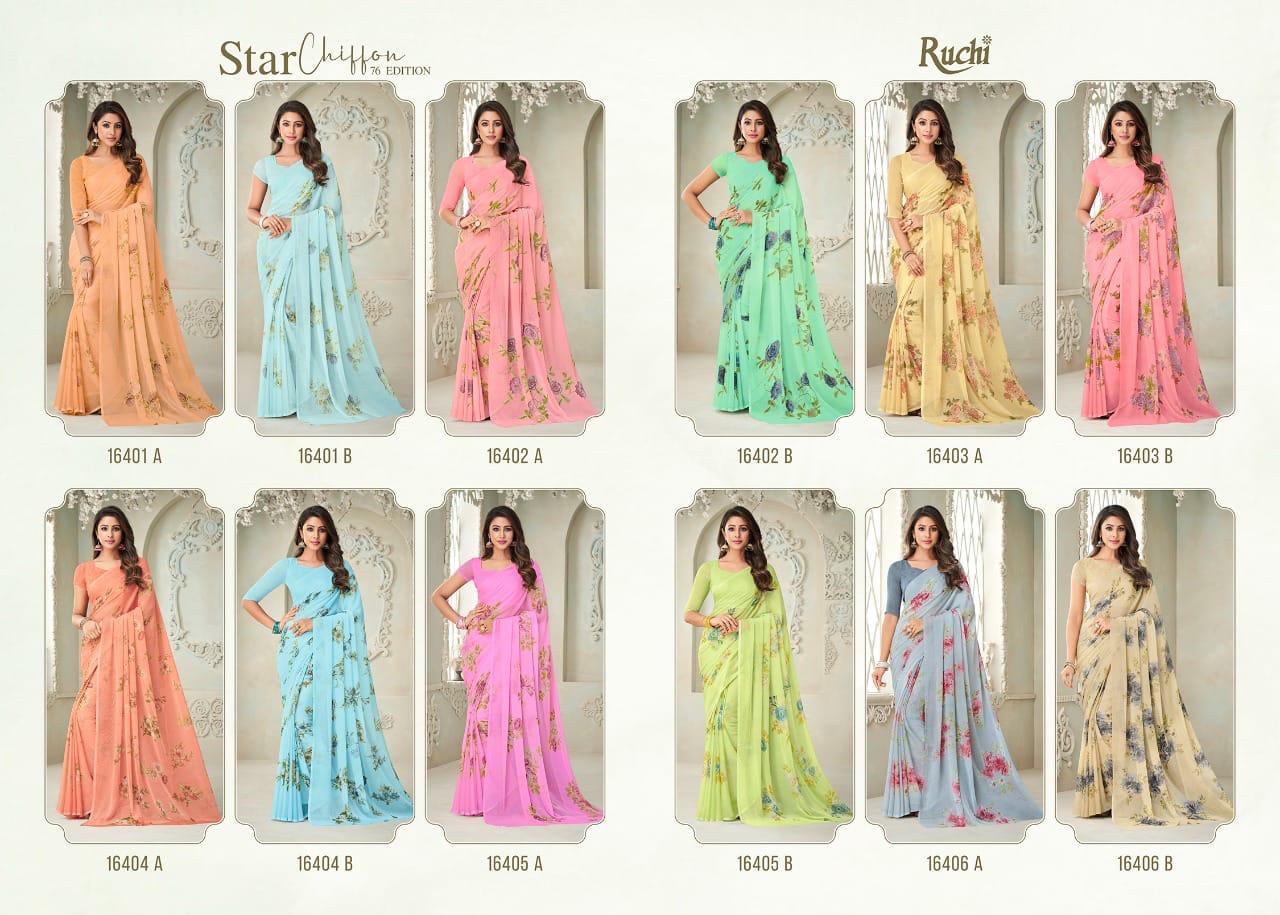 Ruchi Saree Star Chiffon 76 Edition 16401-16406