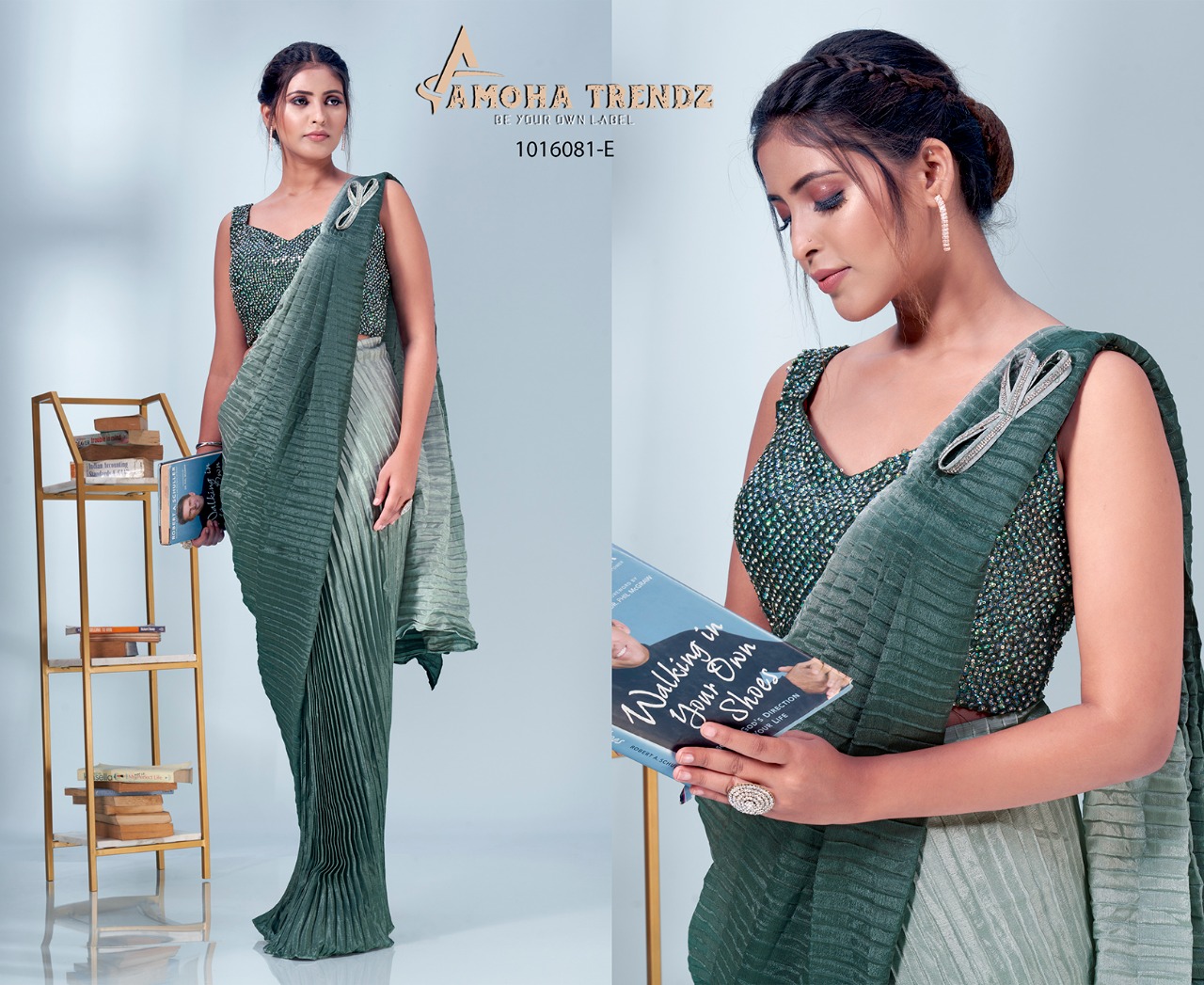 Aamoha Trendz Ready To Wear Designer Saree 1016081-E
