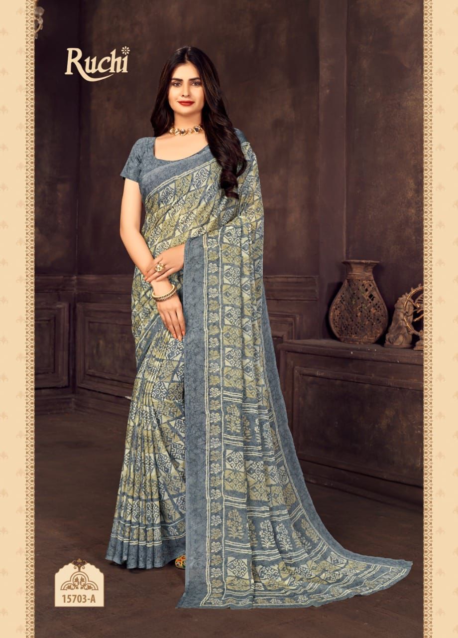 Ruchi Saree Star Chiffon 73rd Edition 15703-A