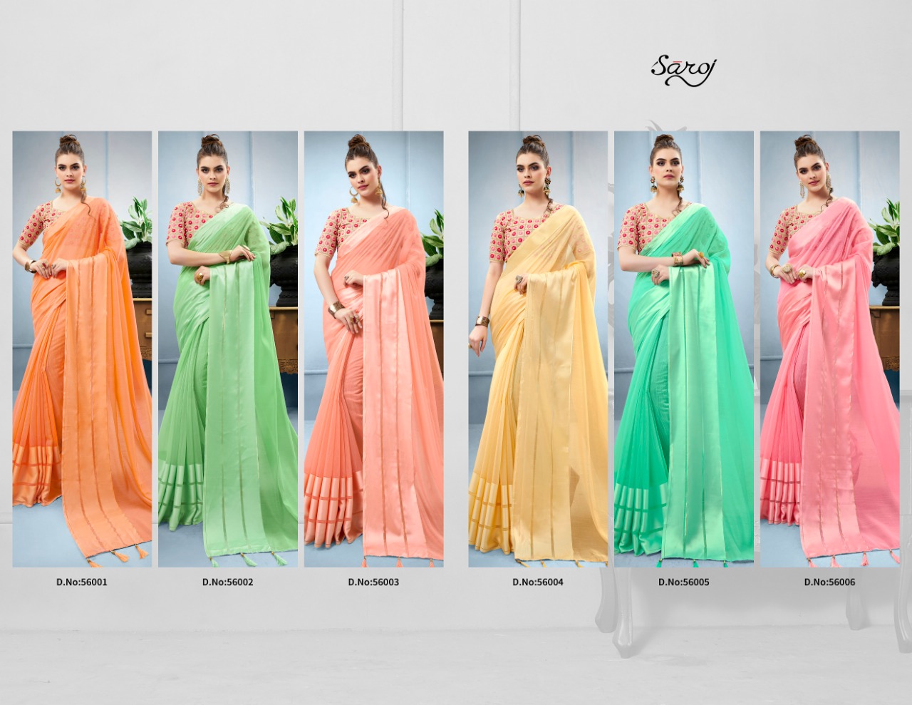 Saroj Saree Premium Silk 56001-56006