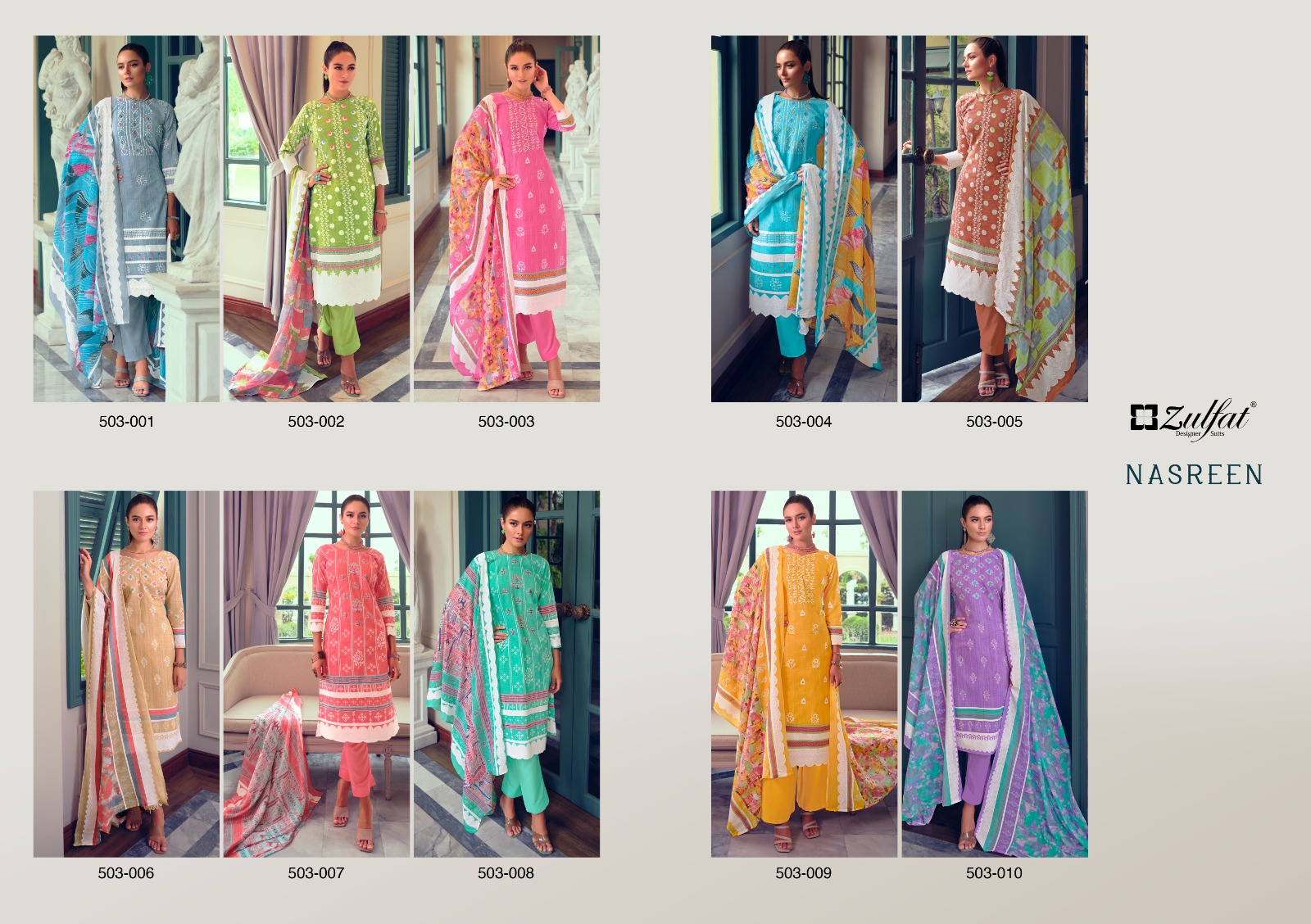 Zulfat Designer Nasreen 503-001 to 503-010