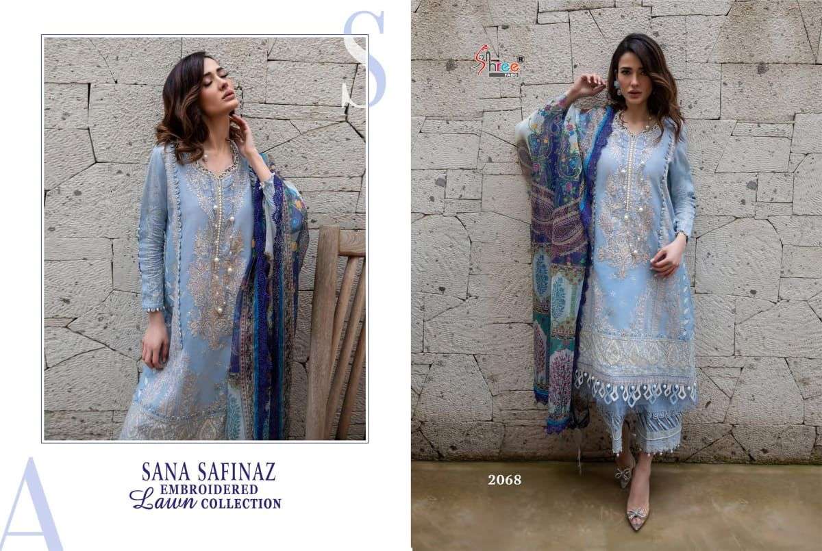 Shree Fab Sana Safinaz Embroidered Lawn Collection 2068