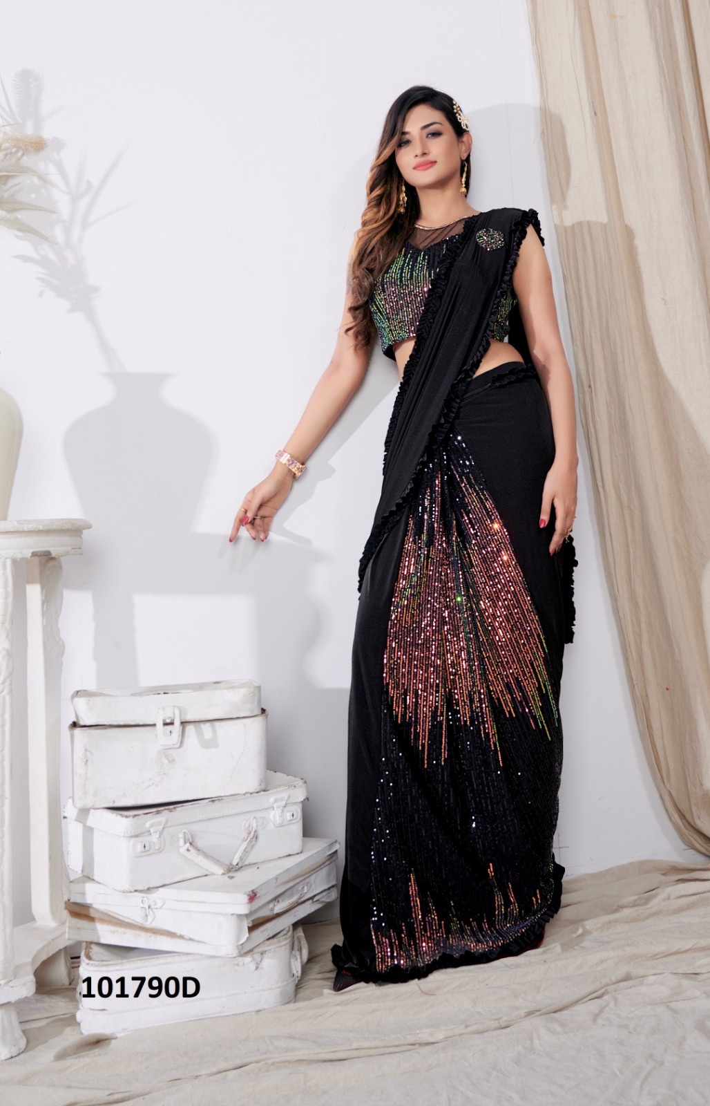Aamoha Trendz Ready To Wear Designer Saree 101790-D