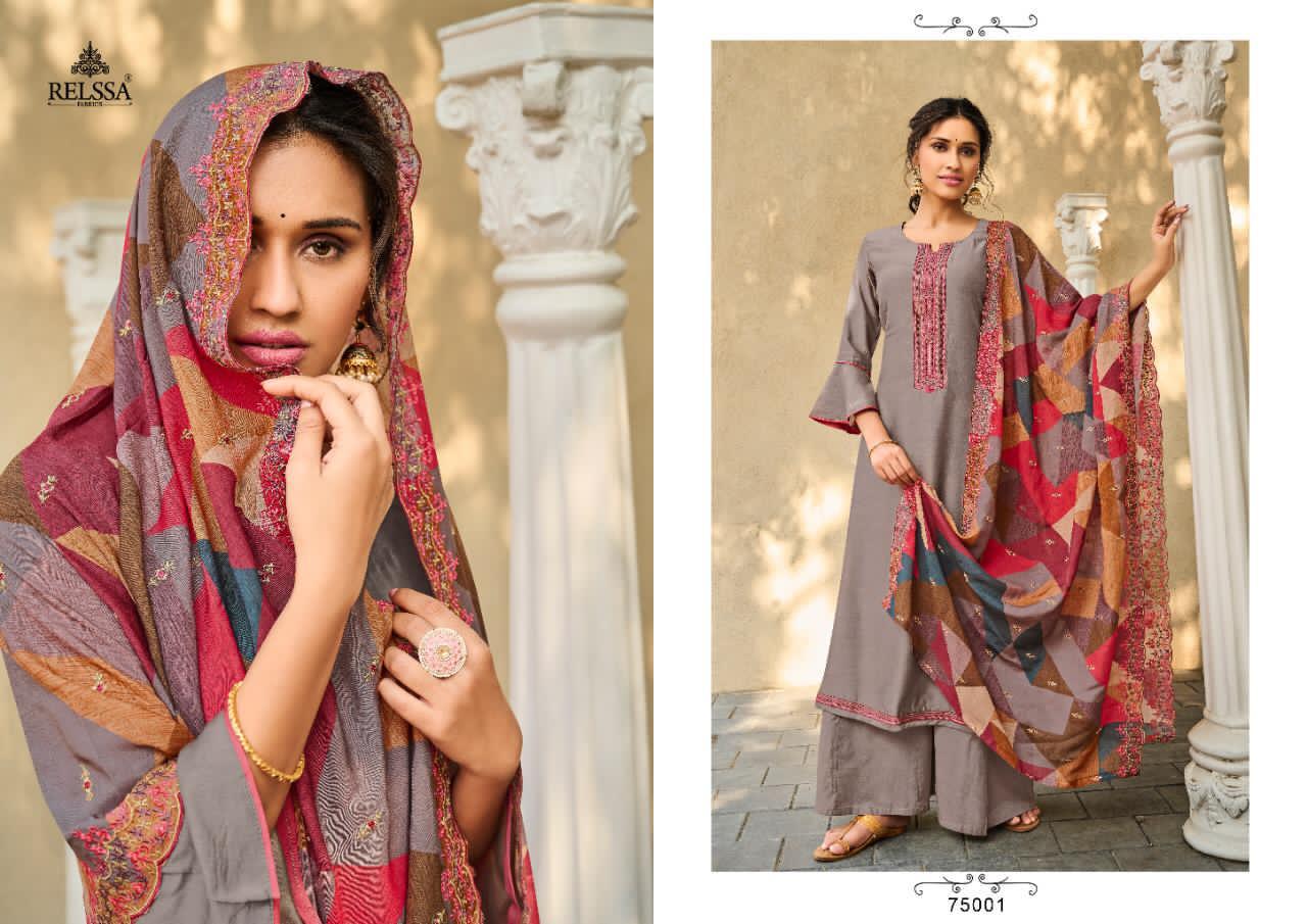 Relssa Fabrics Sajjan Amisha 75001