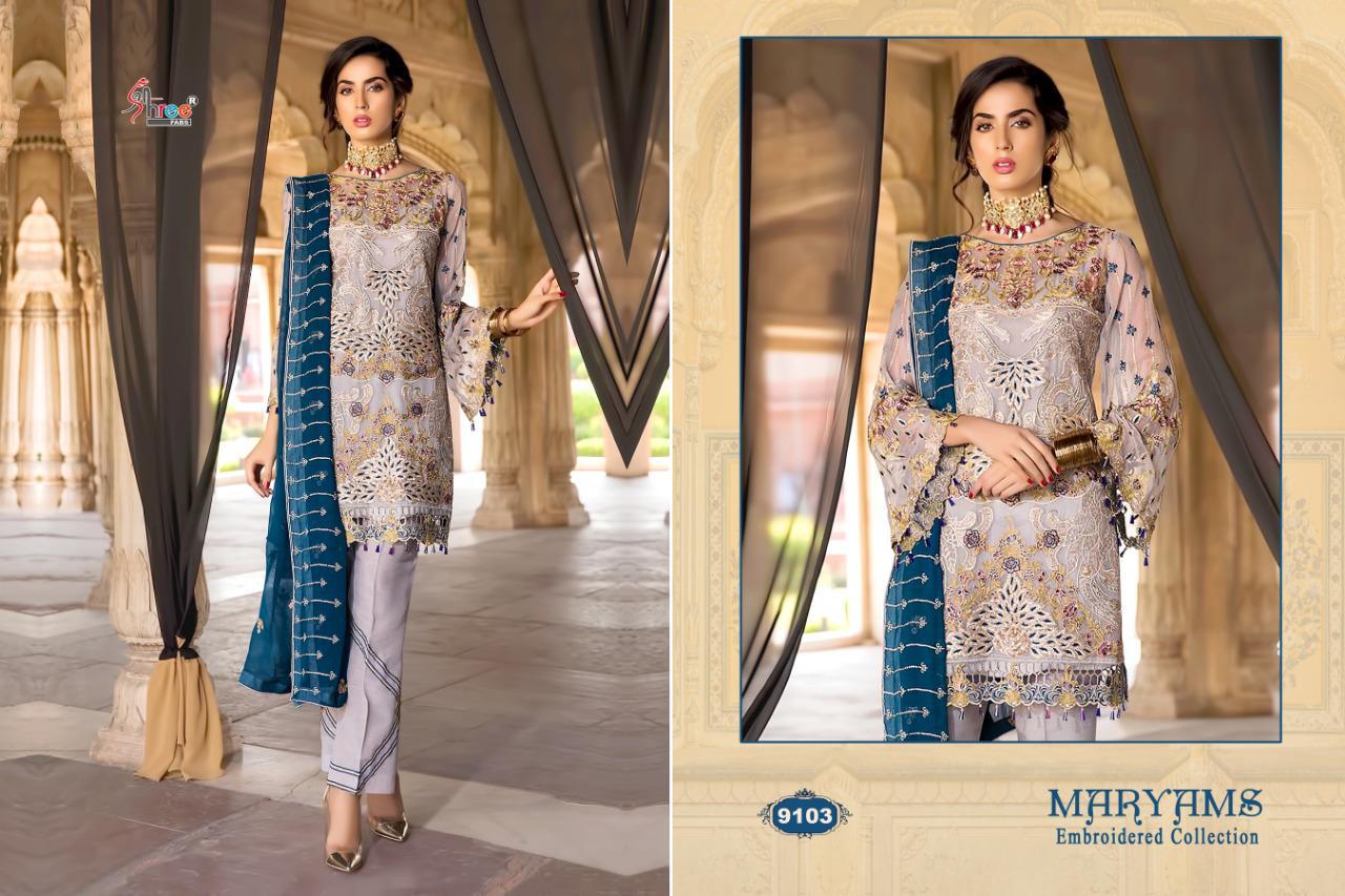 Shree Fabs Maryams Embroidered Collection 9103
