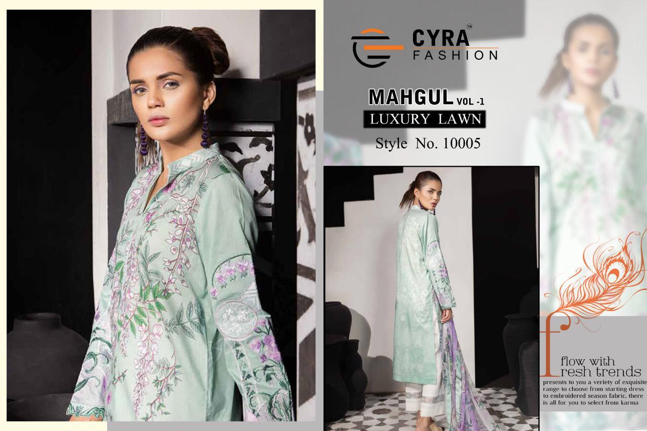 Cyra Fashion Mehgul Luxury Lawn 10005