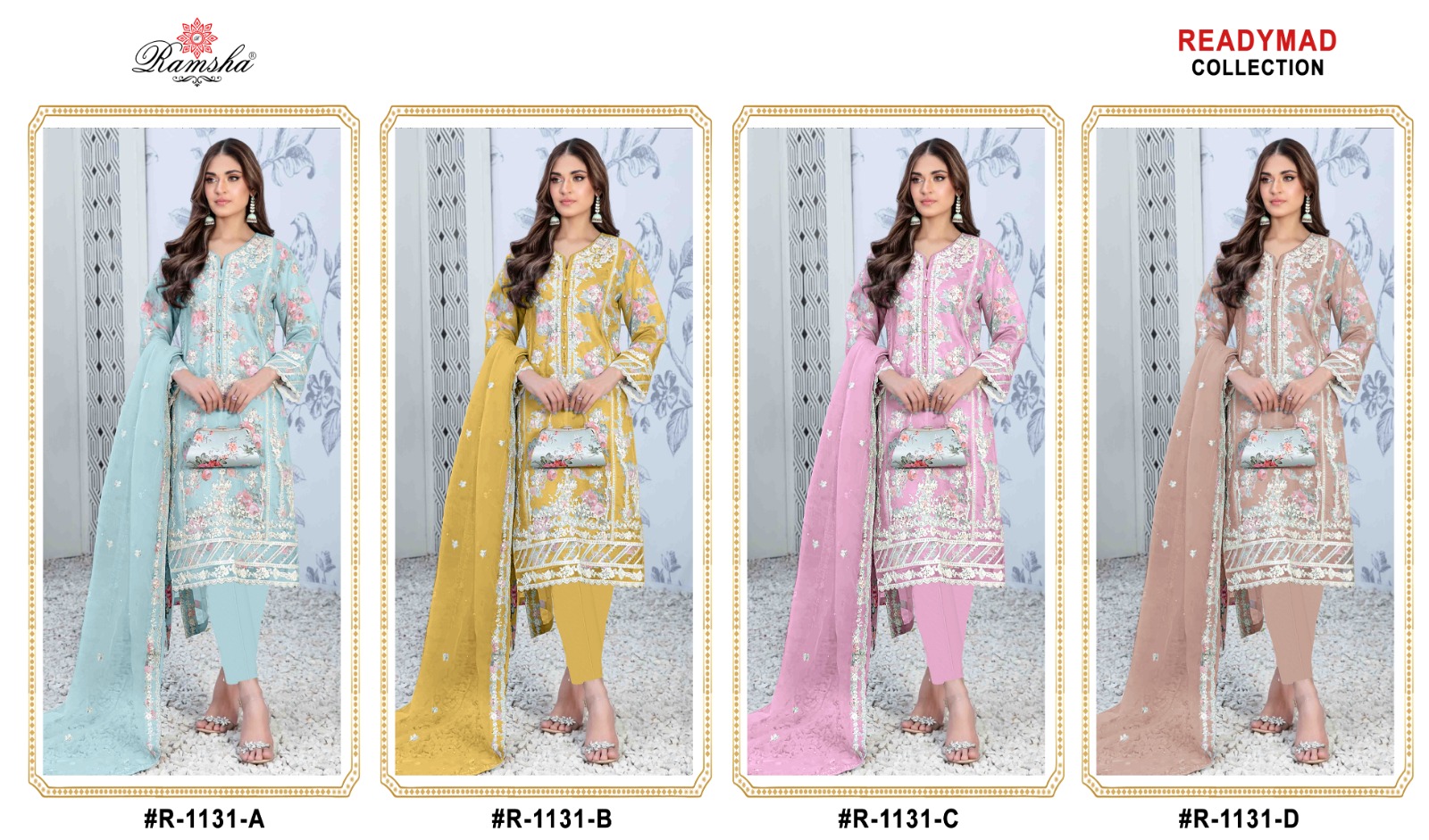 RAMSHA SUIT READYMADE R-1131-A TO R-1131-D