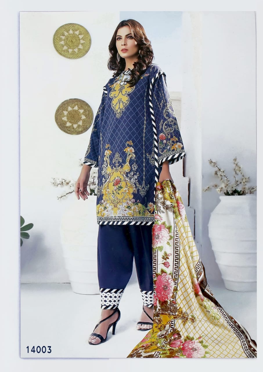 Apana Cotton Suit Aaliya Karachi Cotton 14003