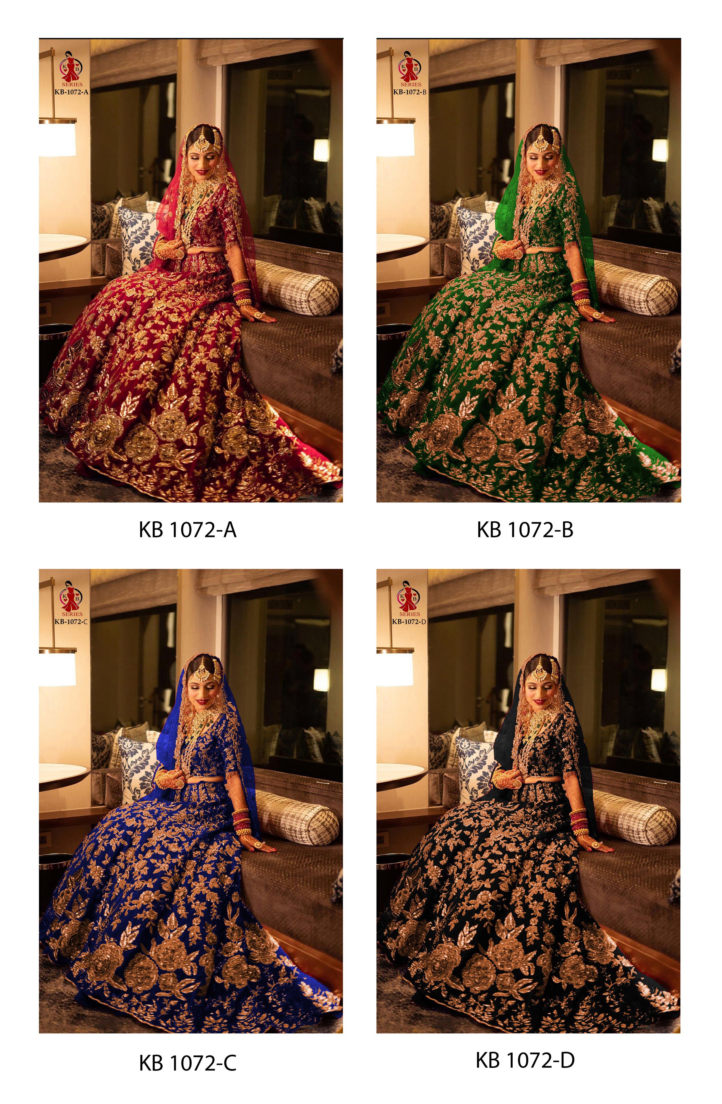 KB SERIES BOUTIQUE COLLECTION BRIDAL LEHENGA KB-1072-A TO 1072-D