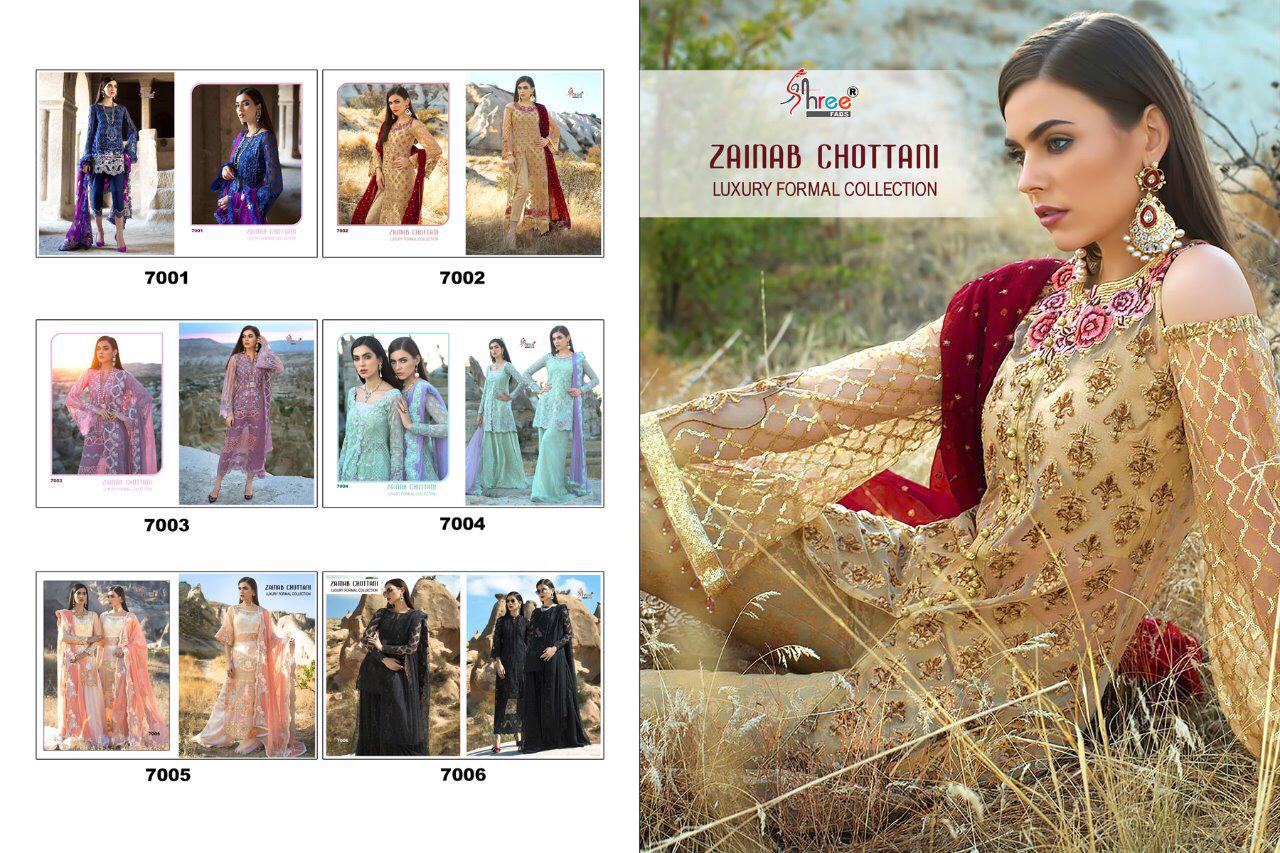 Shree Fab Zainab Chottani Luxury Formal Collection 7001-7006