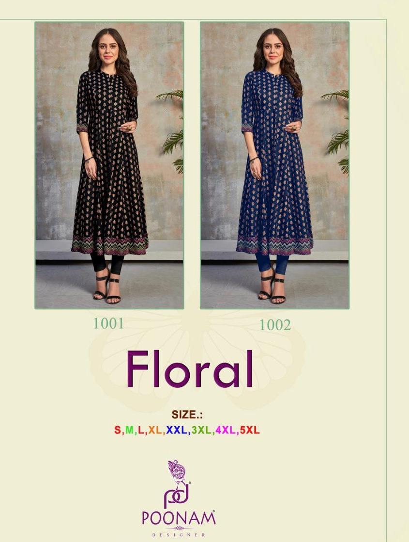 Poonam Designer Floral 1001-1002