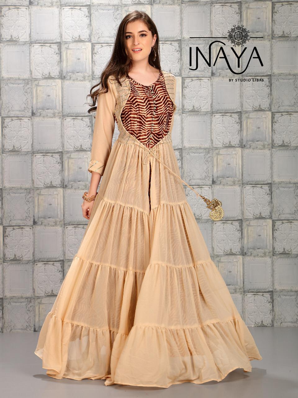 Indian Culture By Poonam Designer Flared Gown Style Kurti Collection Poonam  Designer Wholesale Salwar Kameez Catalog
