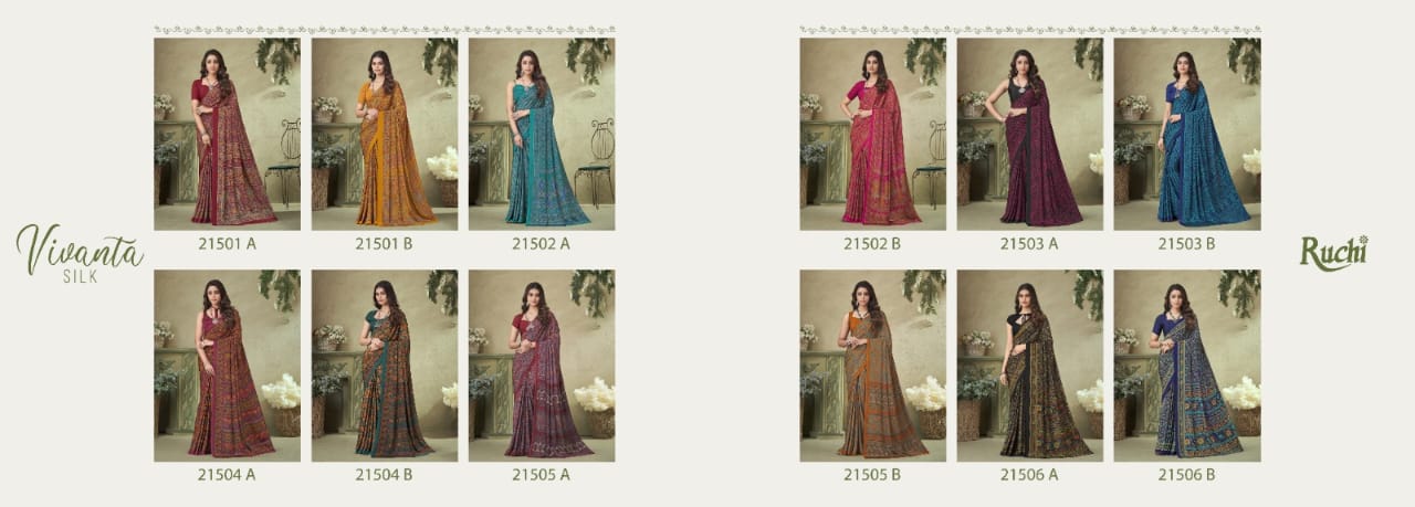 Ruchi Saree Vivanta Silk 16th Edition 21501-21506