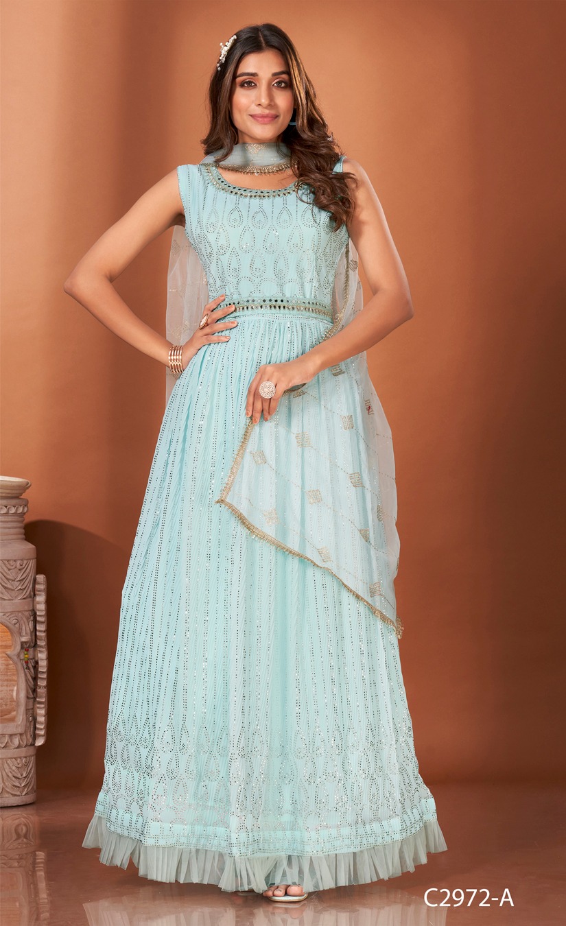 Aamoha Trendz Ready Made Designer Gown C2972-A