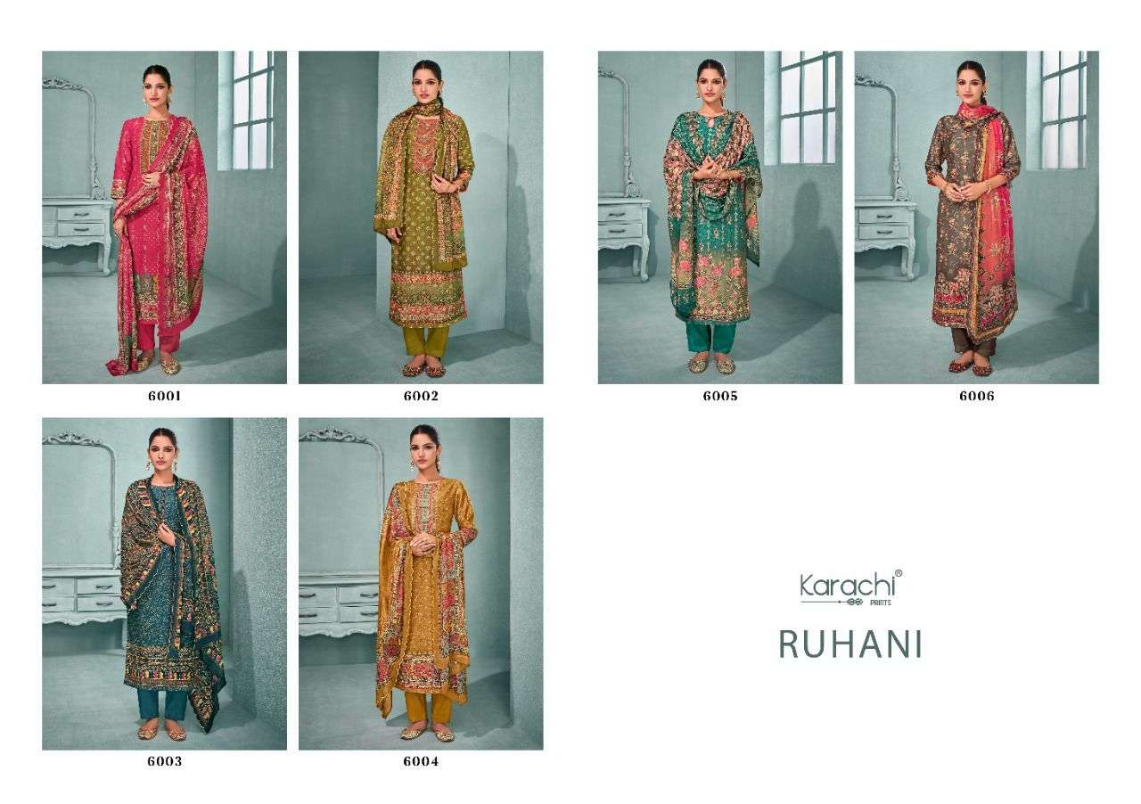 Kesar Karachi Prints Ruhani 6001-6006