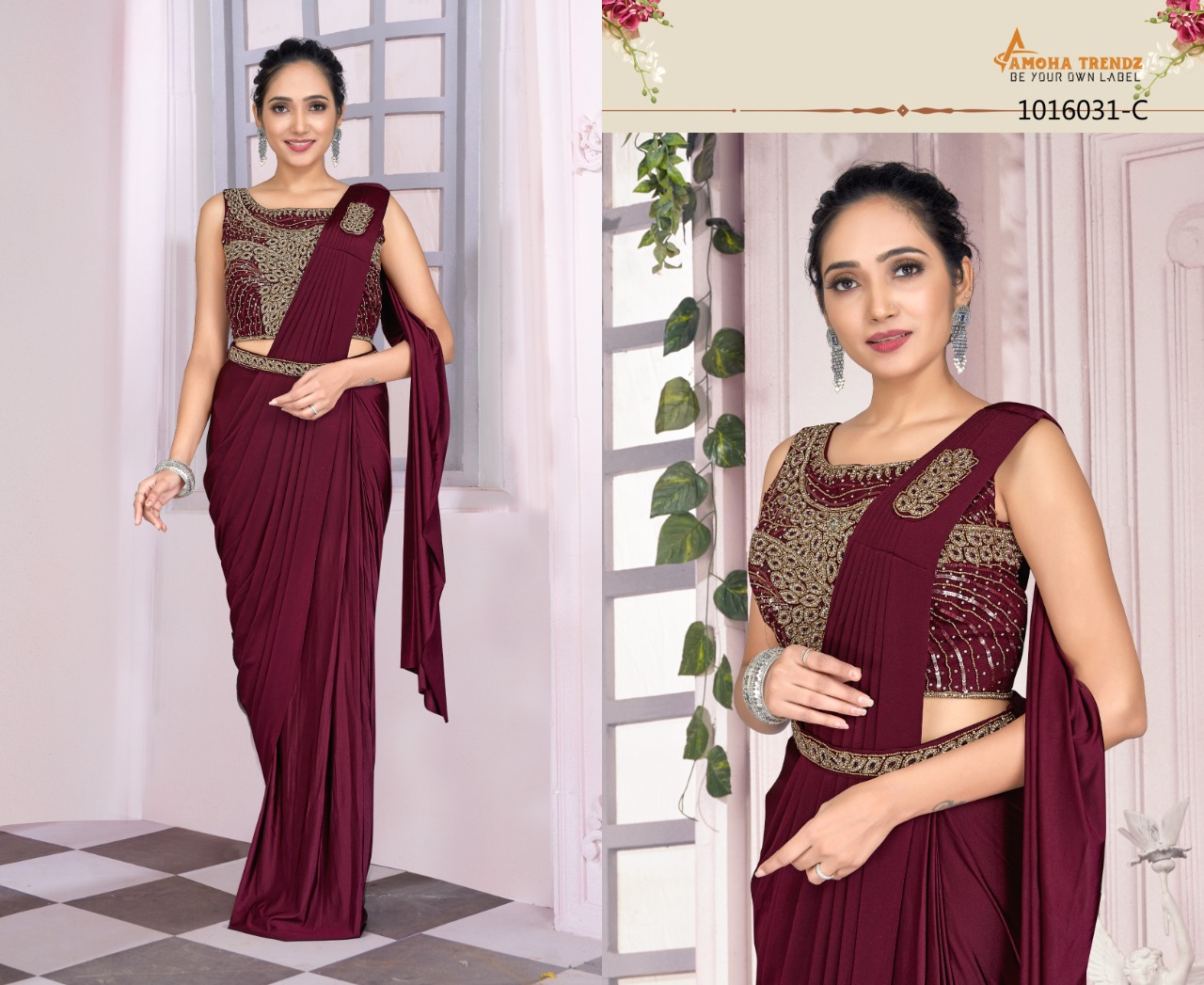 Aamoha Trendz Ready To Wear Designer Saree 1016031-C