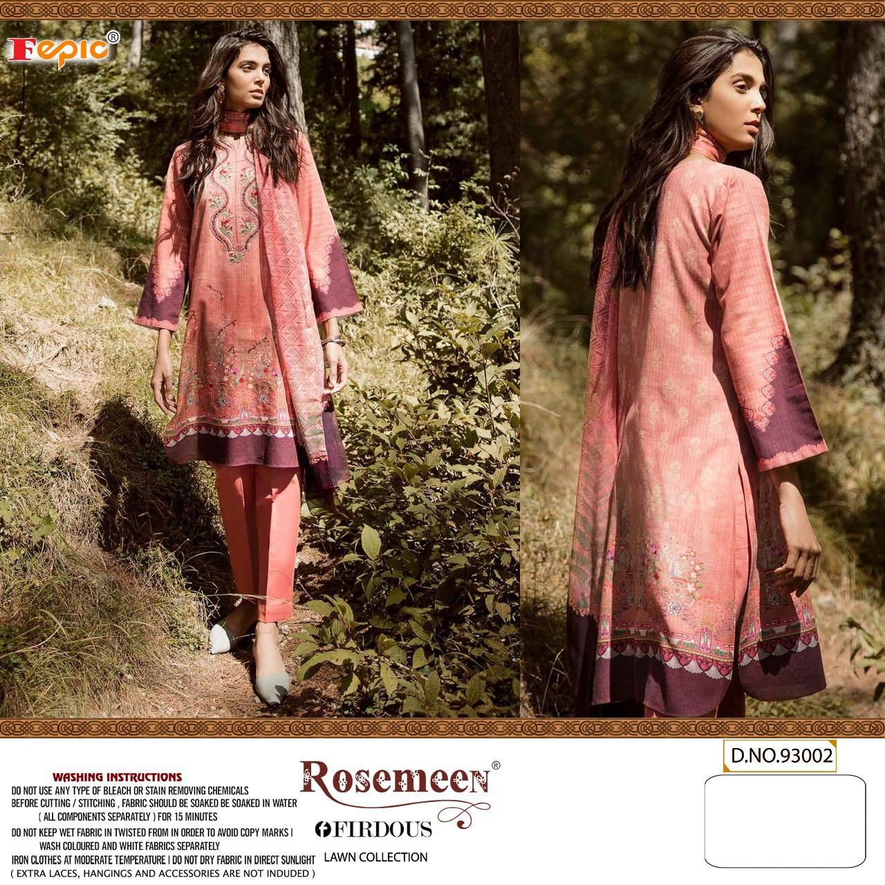 Fepic Rosemeen Firdous Lawn Collection 93002