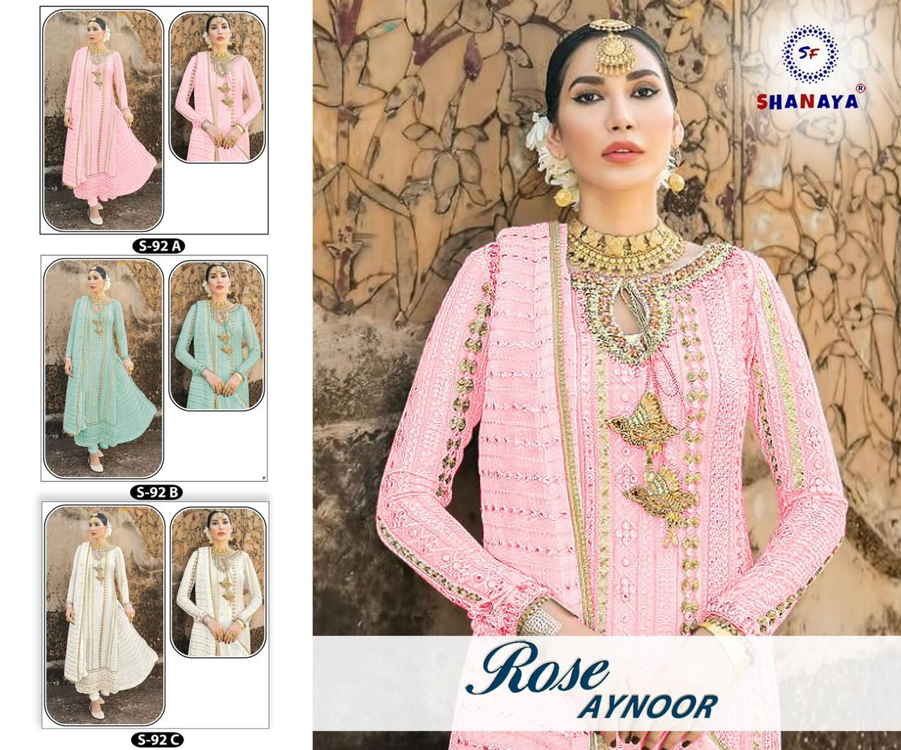 Shanaya Fashion Rose Aynoor S-92 Colors 