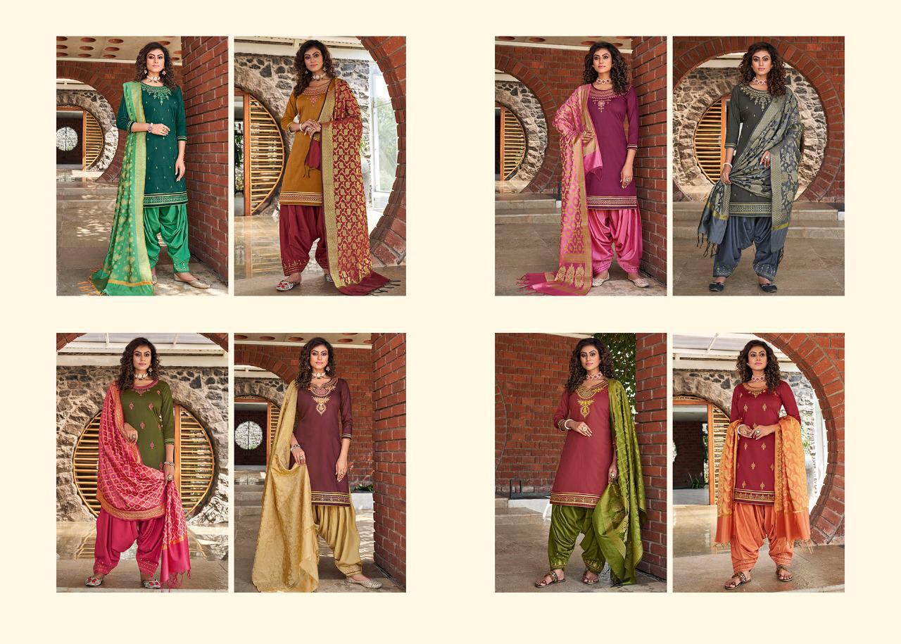 Kessi Fabrics Silk By Patiyala 4001-4008