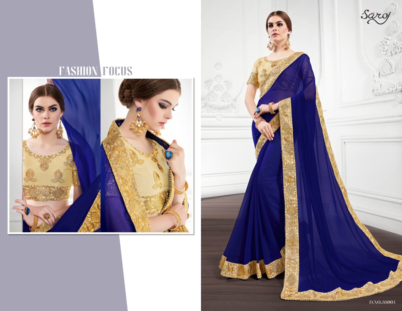 Saroj Saree Indian Fashion 55004