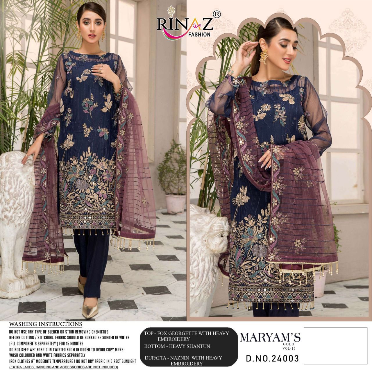 Rinaz Fashion Maryam's Gold 24003