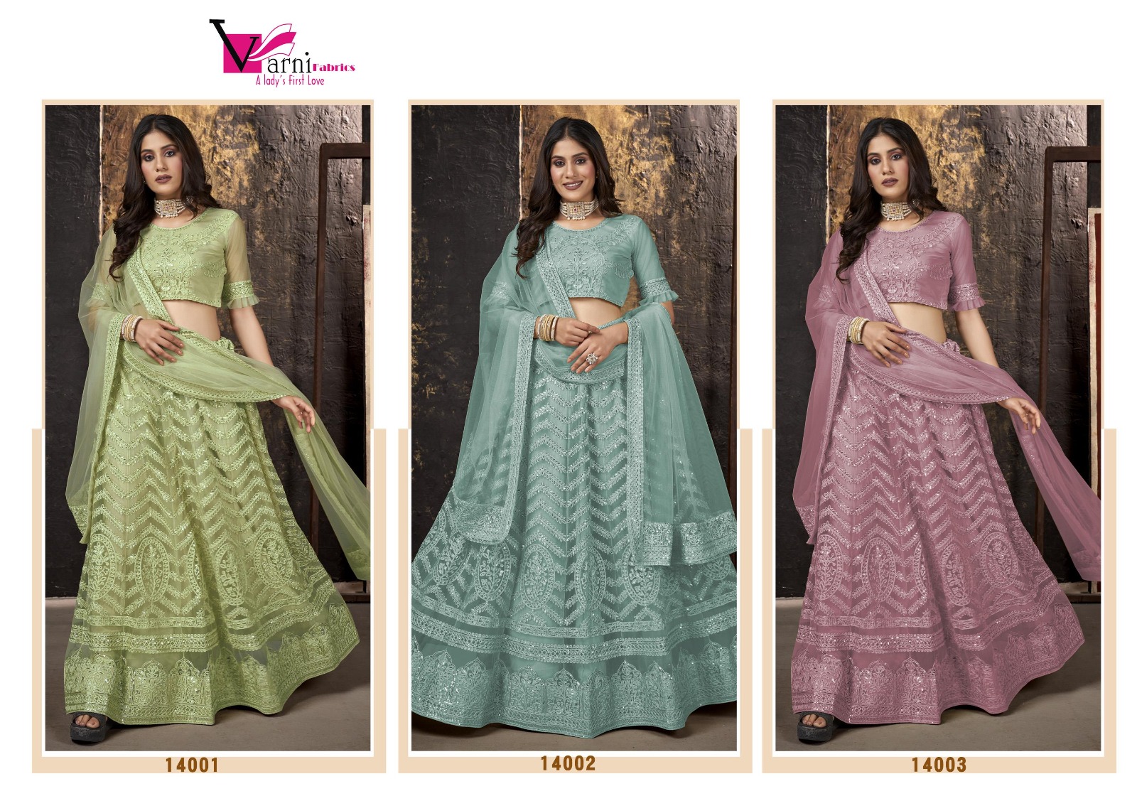 Varni Fabric Zeeya Mannat 14001-14003