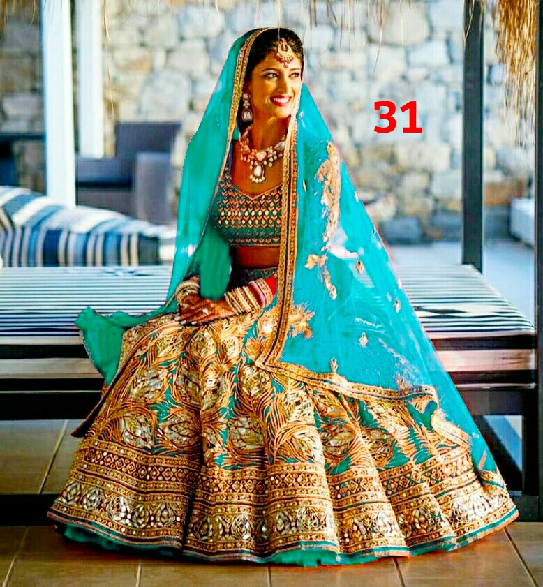 Bridal Wear Silk Lehenga Choli MS Trends 31 Blue