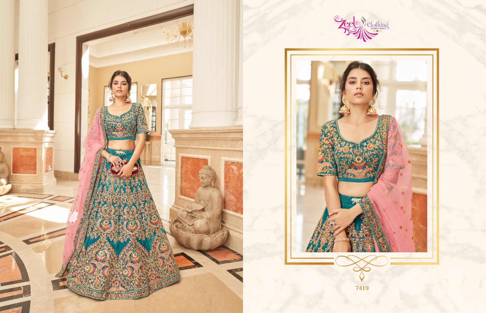 ZEEL CLOTHING PRESESNTS CULTURAL VOL-2 HEAVY WORK DESIGNER UNSTITCH LEHENGA  CHOLI CATALOG WHOLESALER AND EPORTER