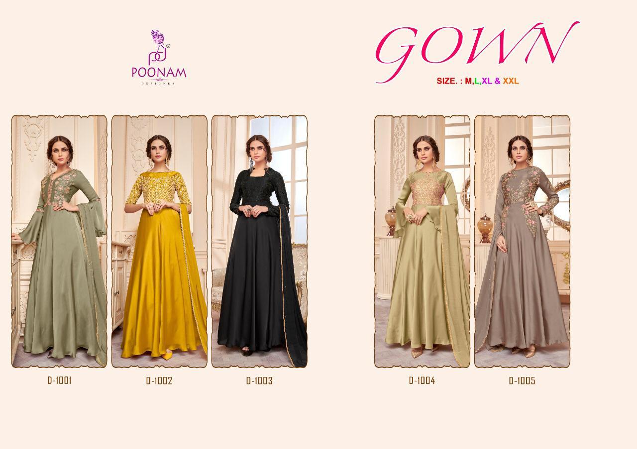 Poonam Designer Gown 1001-1005