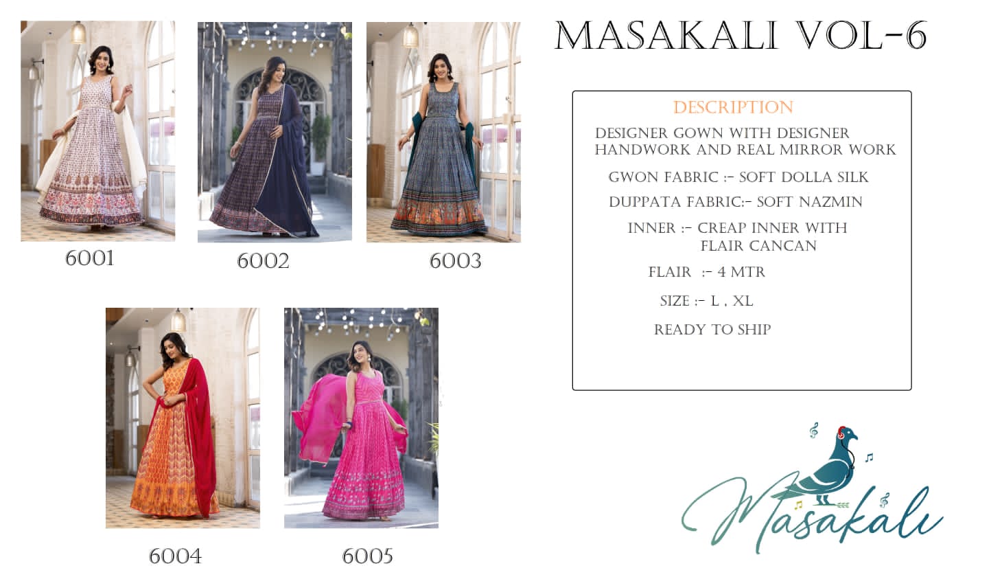 MASAKALI VOL-06 6001 TO 6005