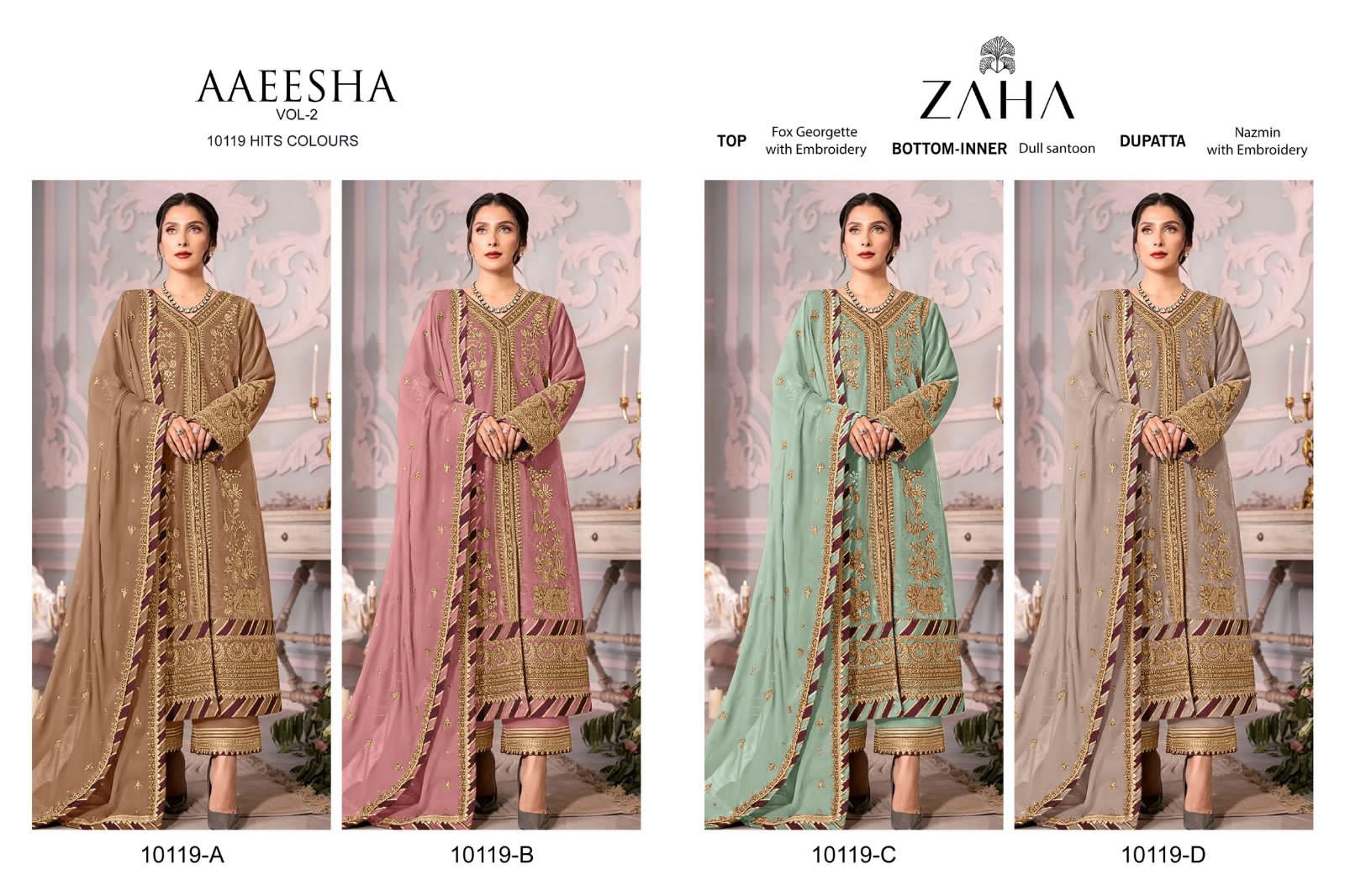 Zaha Aaeesha 10119 Colors 