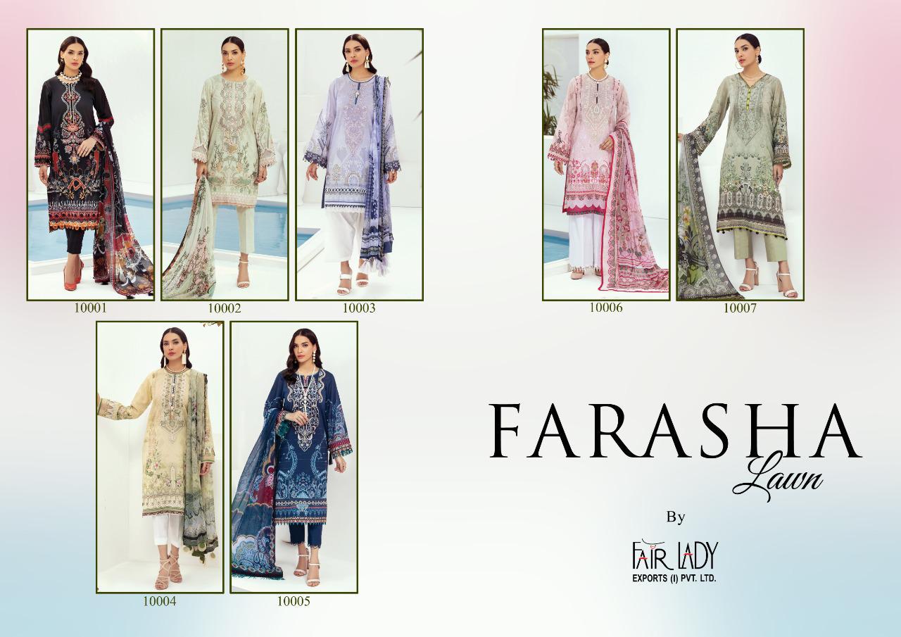 Fair Lady Exports Farasha Lawn 10001-10007