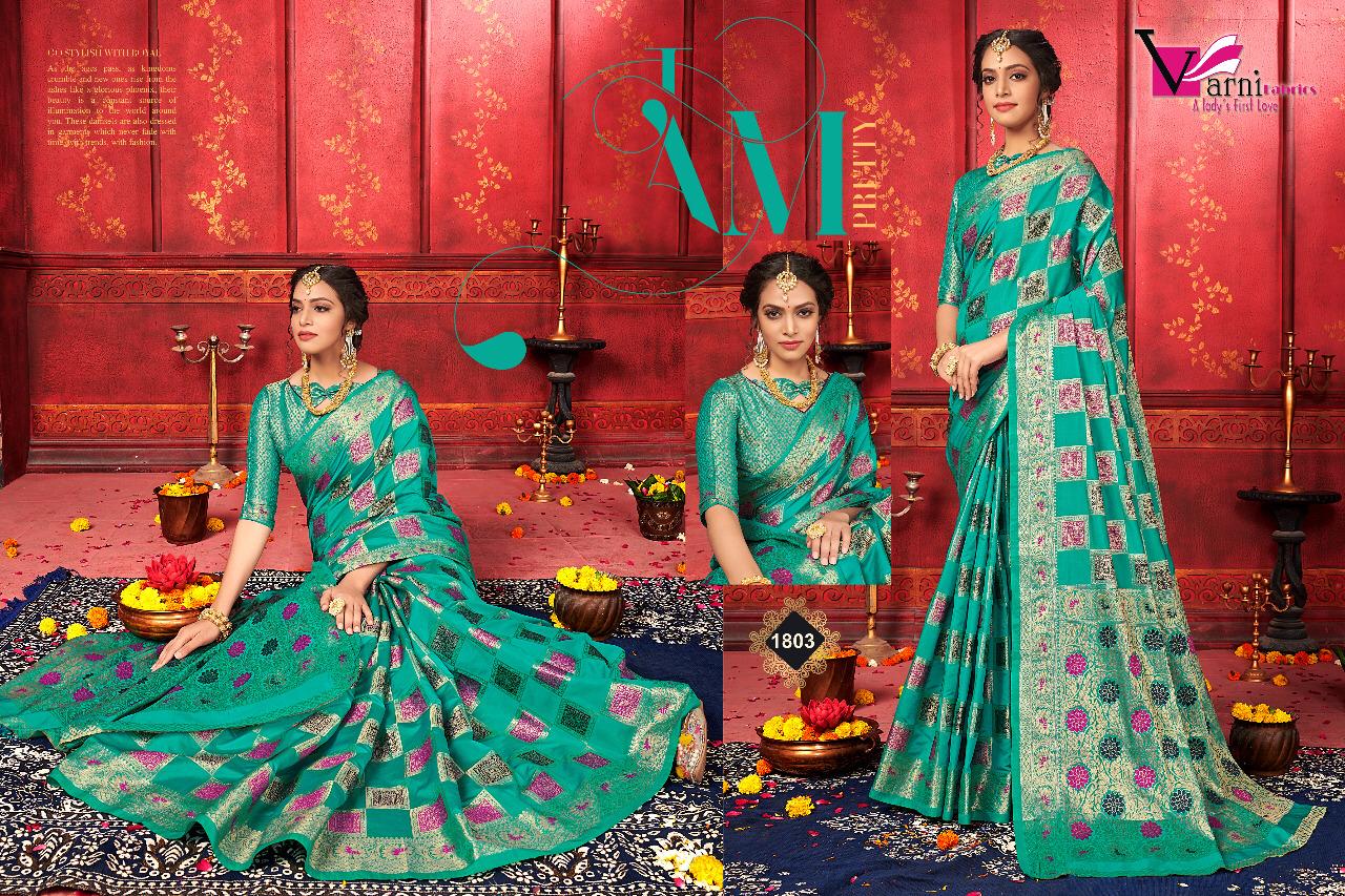 Varni Fabrics Manyavar Silk 1803