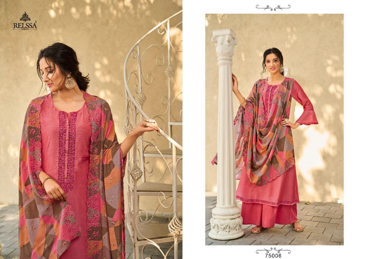 Relssa Fabrics Sajjan Amisha 75006