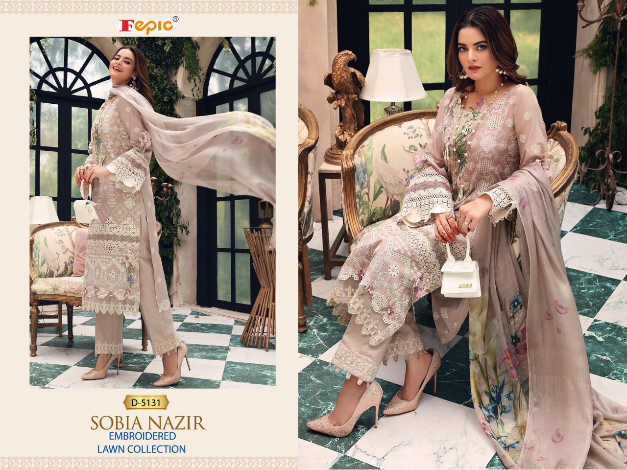 Fepic Rosemeen Sobia Nazir Lawn Collection 5131