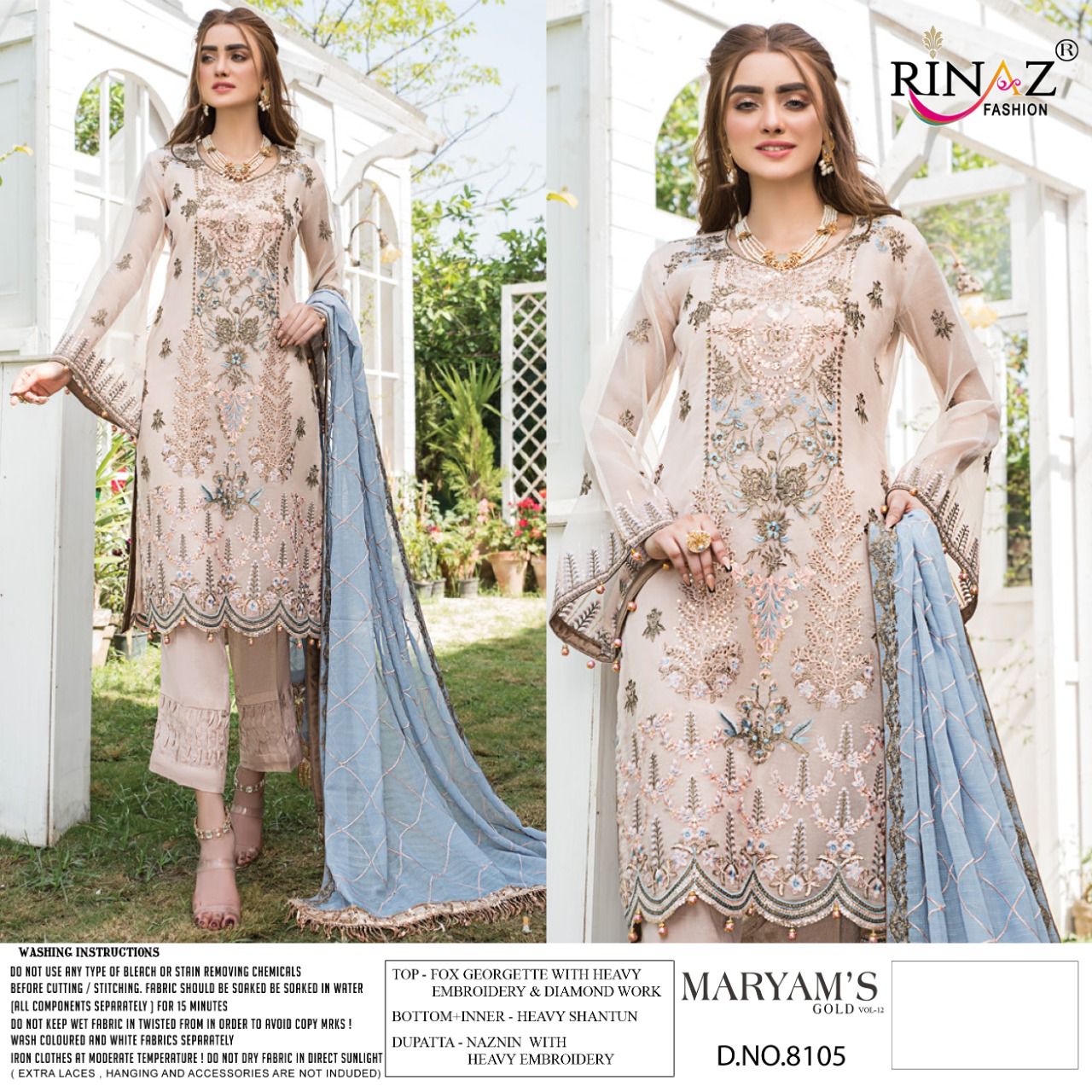 Rinaz Fashion Maryam's Gold 8105