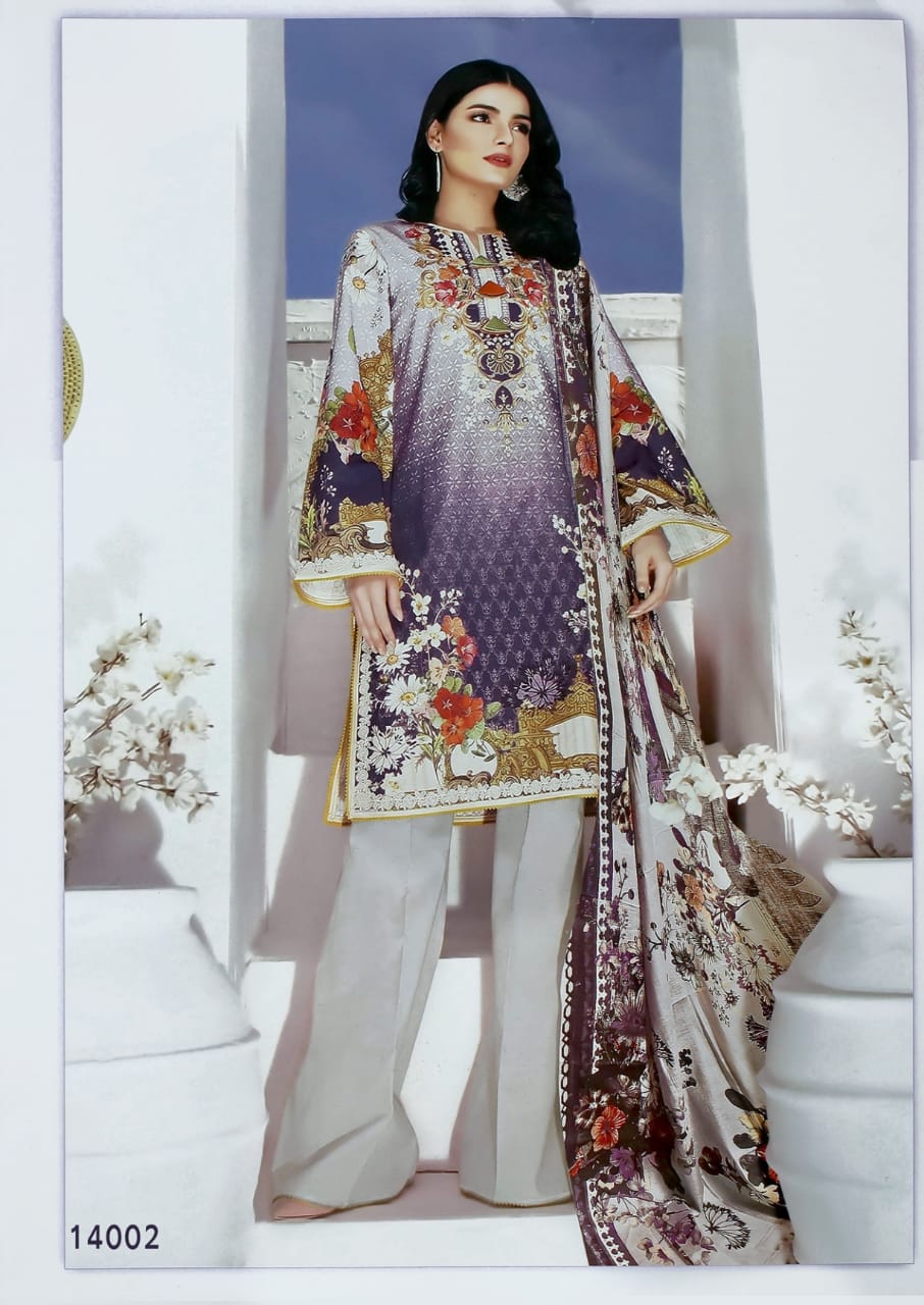 Apana Cotton Suit Aaliya Karachi Cotton 14002
