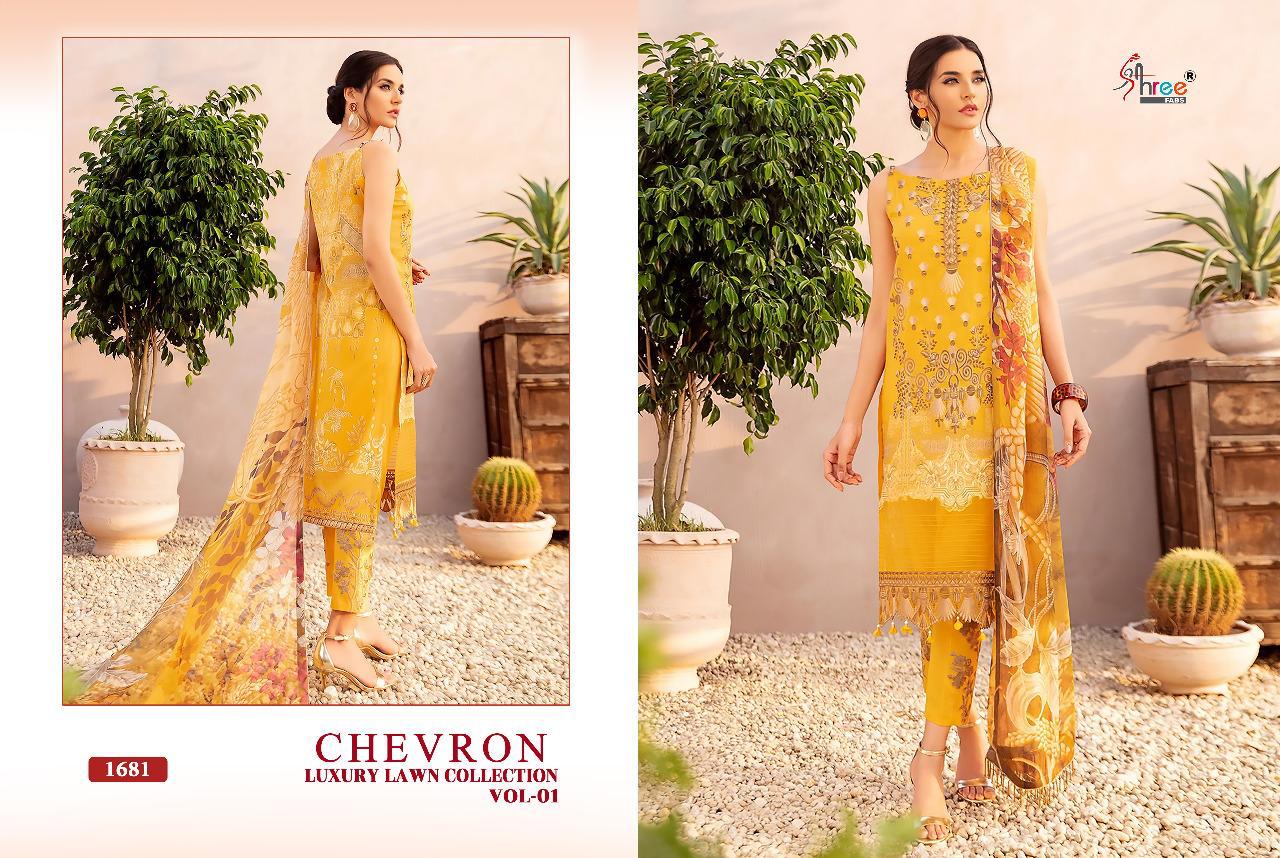 Shree Fabs Chevron Luxury Lawn Collection 1681