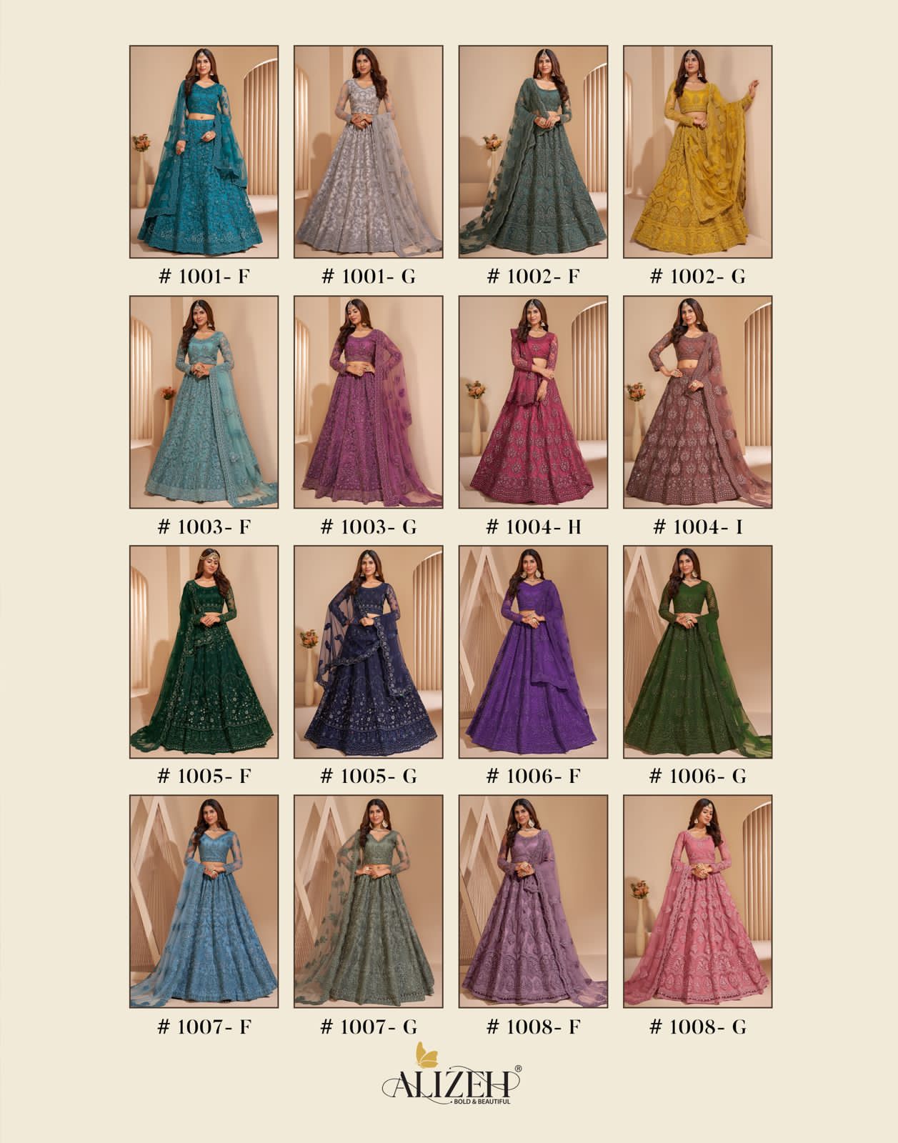 Alizeh Bridal Heritage Colour Splash 1001-1008