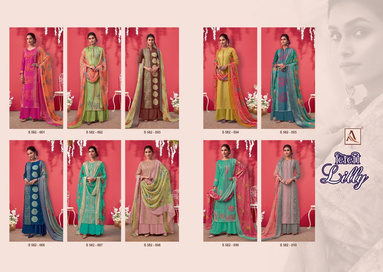 Alok Suits Lilly 582-001 to 582-010