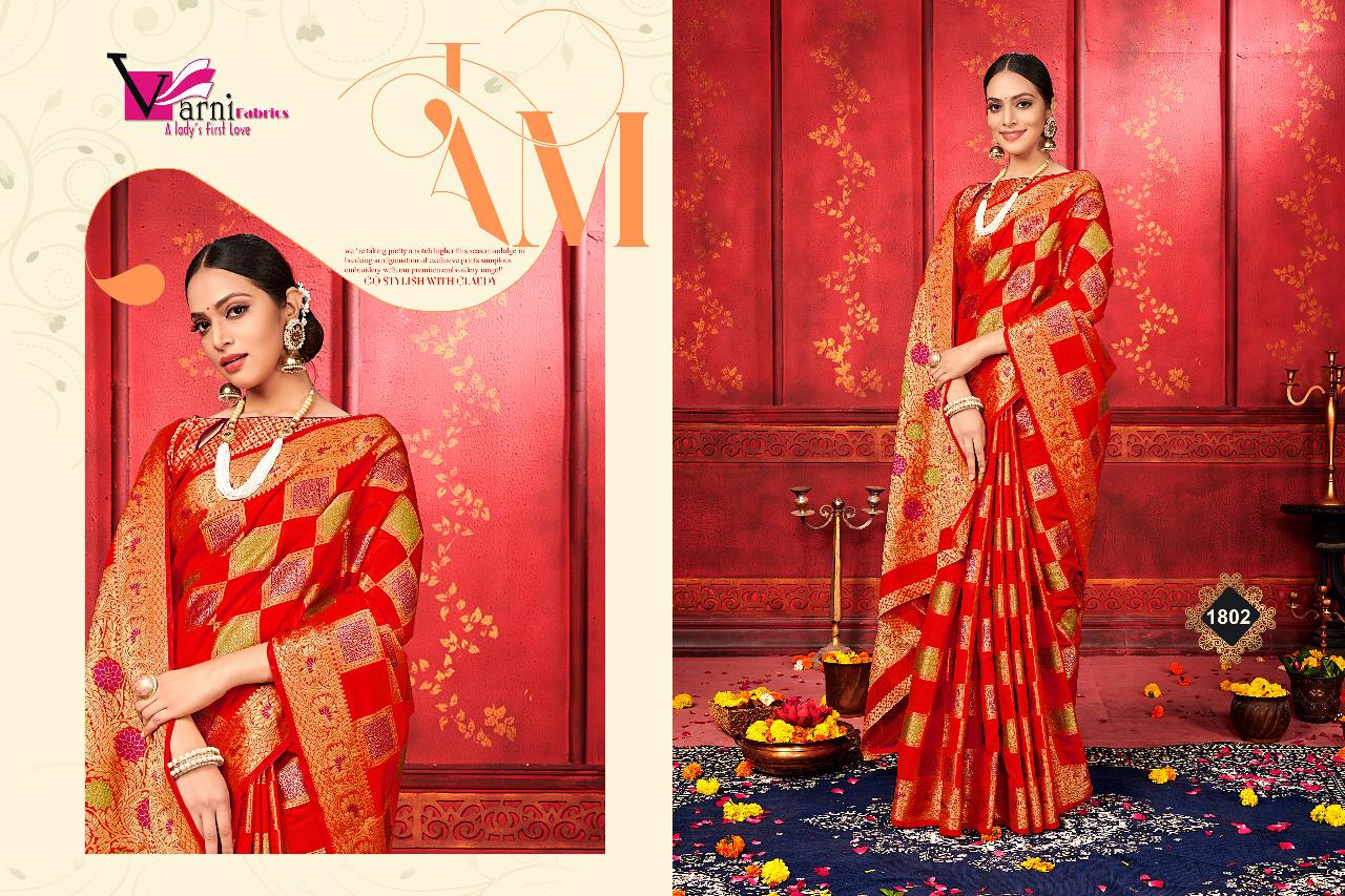 Varni Fabrics Manyavar Silk 1802