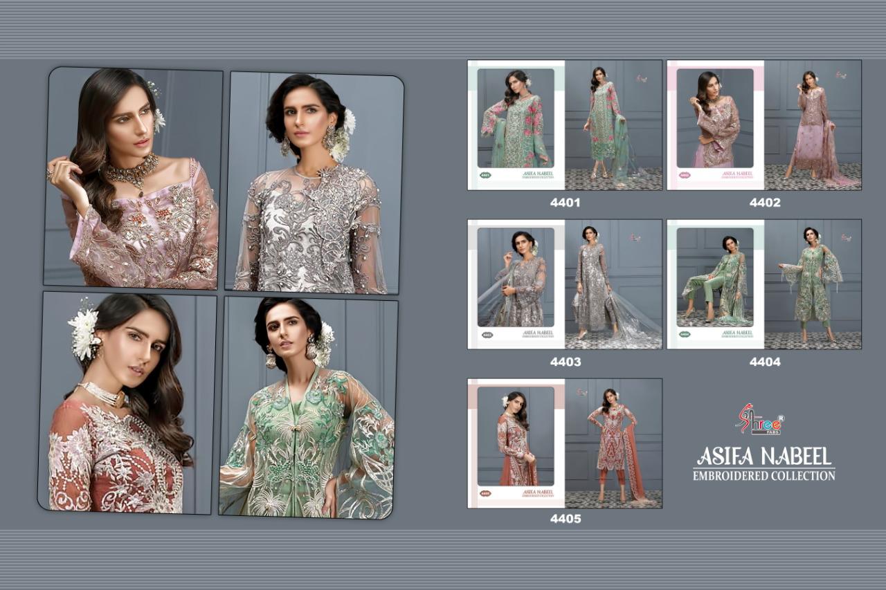 Shree Fabs Asifa Nabeel Embroidered Collection 4401-4405