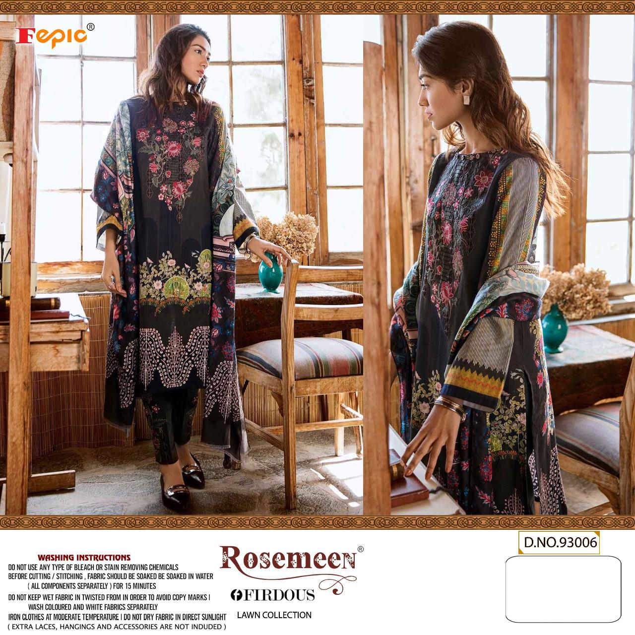 Fepic Rosemeen Firdous Lawn Collection 93006
