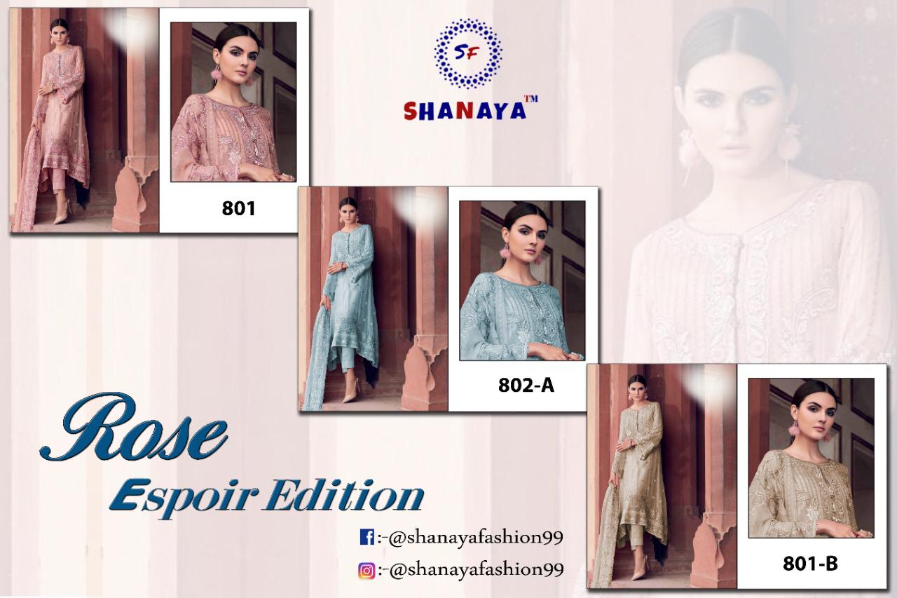 Shanaya Fashion Rose Espoir Edition 801 Colors 