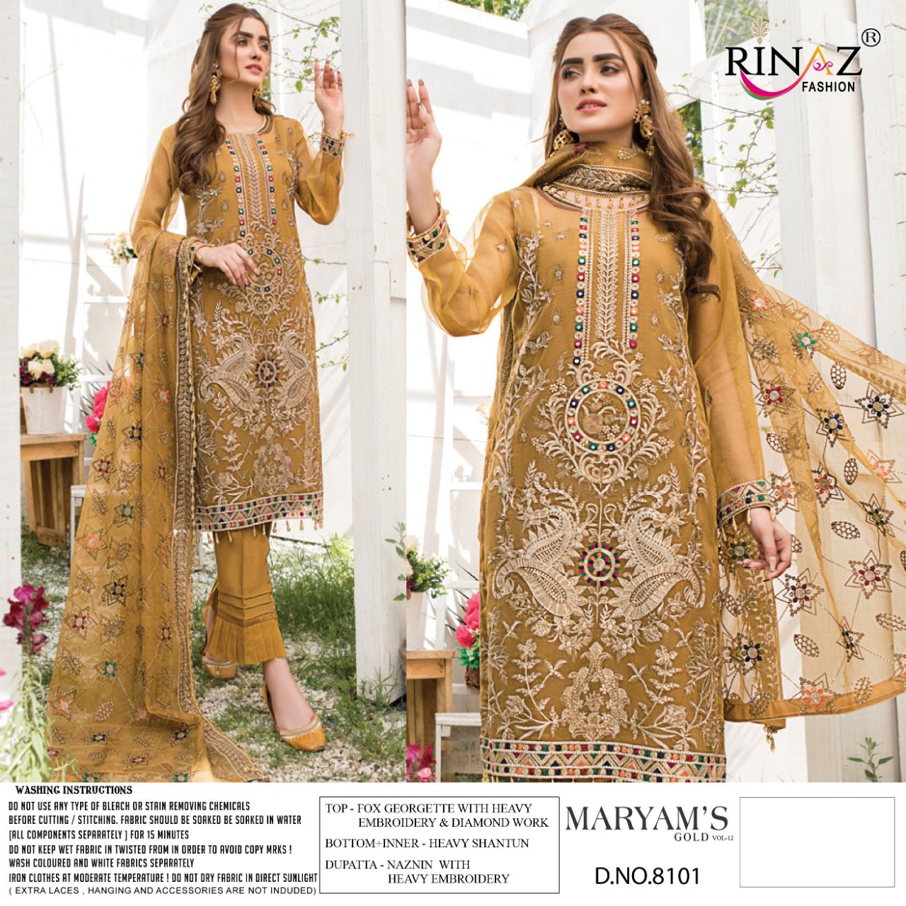 Rinaz Fashion Maryam's Gold 8101