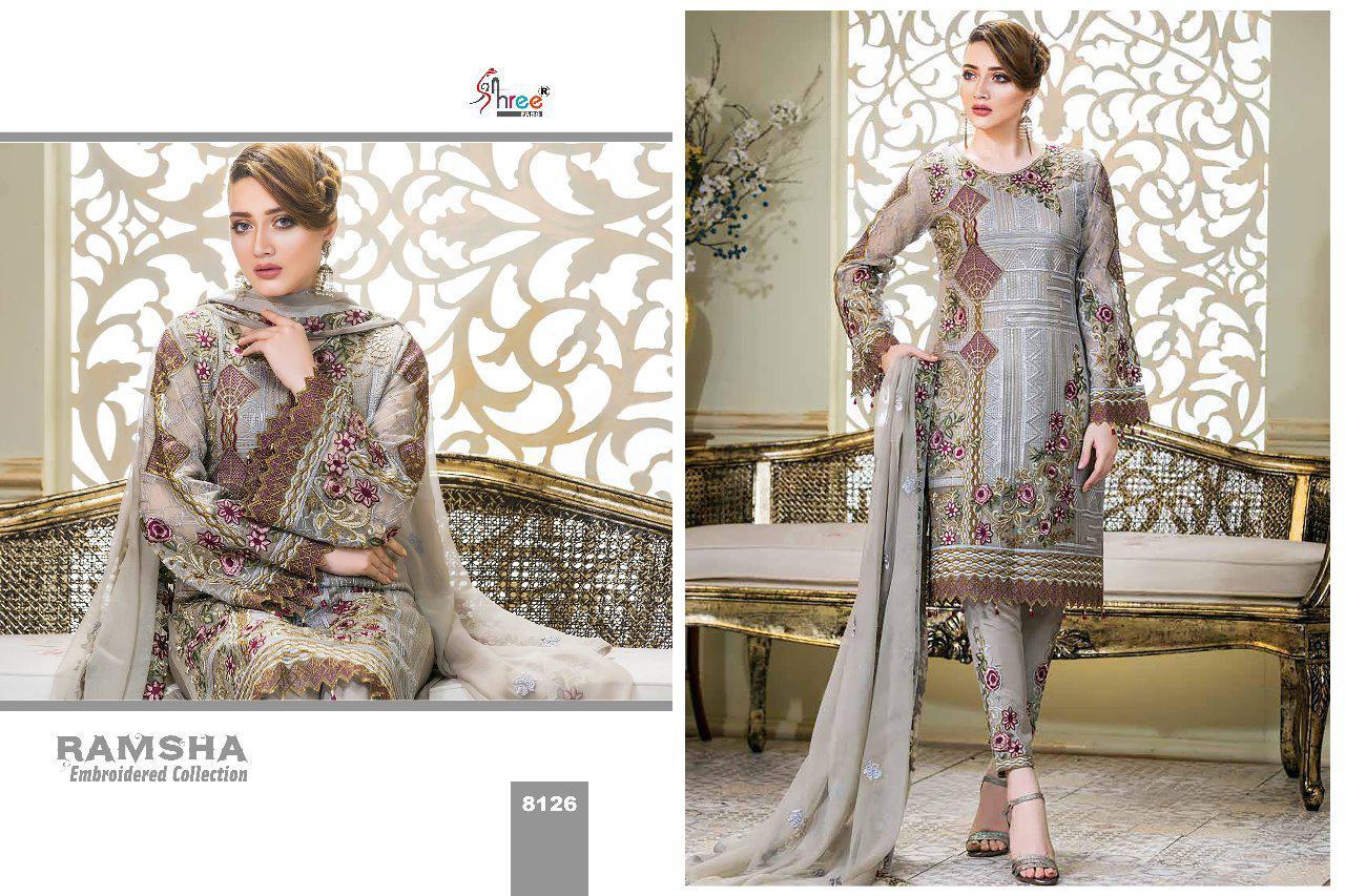 Shree Fabs Ramsha Embroidered Collection 8126