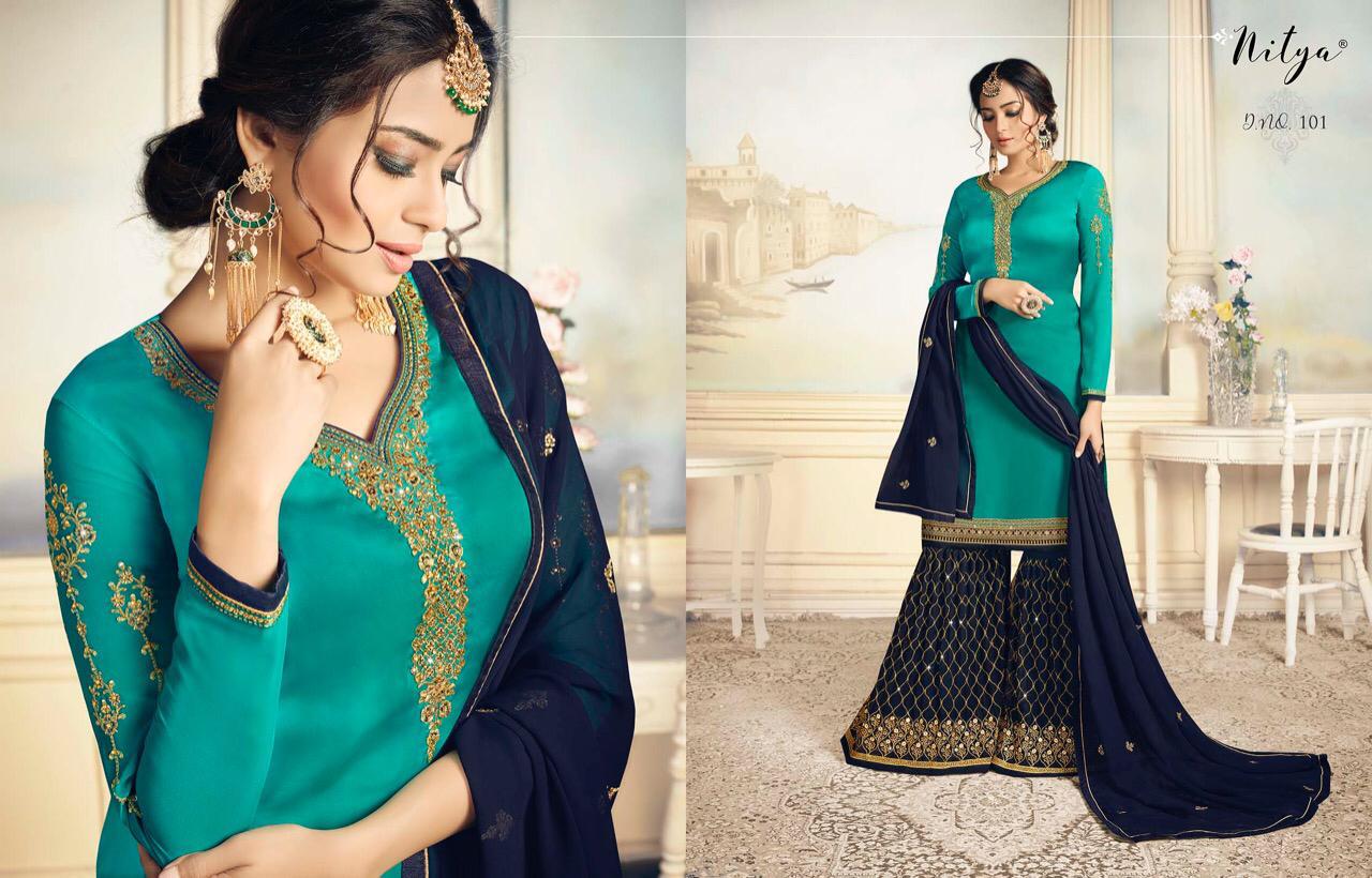 LT Fabrics Nitya Sharara Special 101