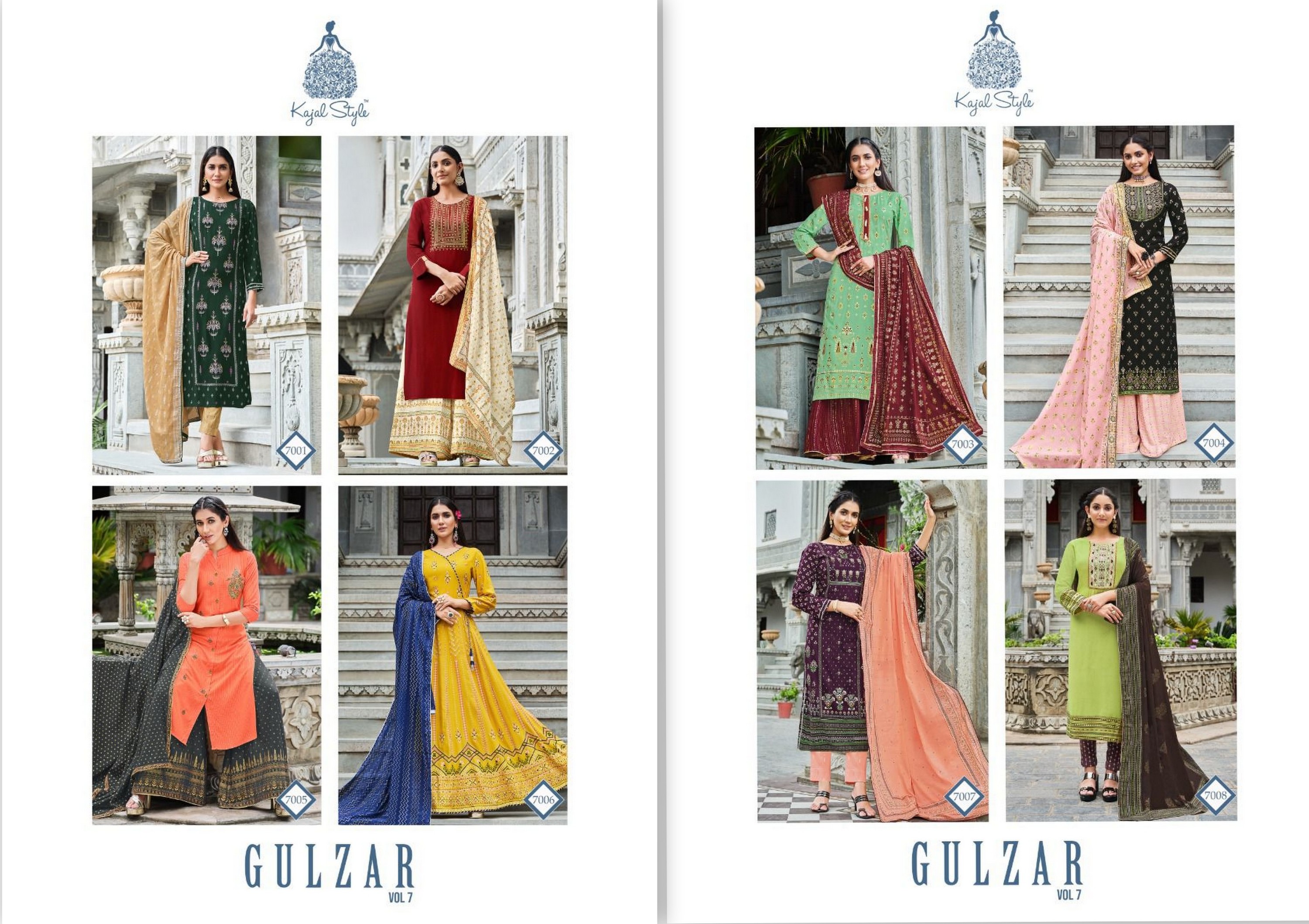 Kajal Style Fashion Gulzar 7001-7008