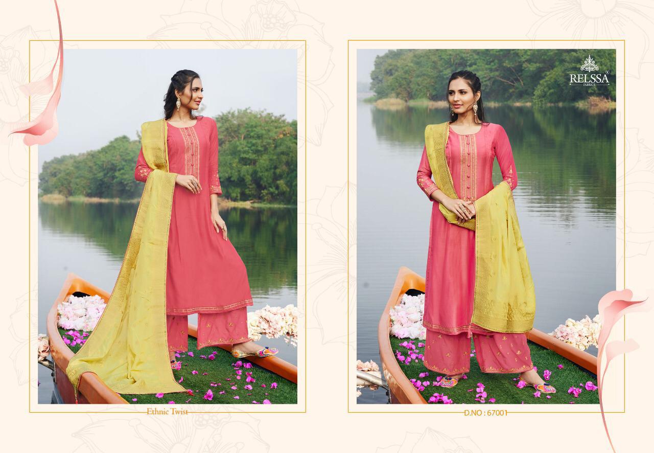 Buy SOCH Women Coral Embroidered Single Unstitched Dress Material (Free  Size) Online at Best Prices in India - JioMart.