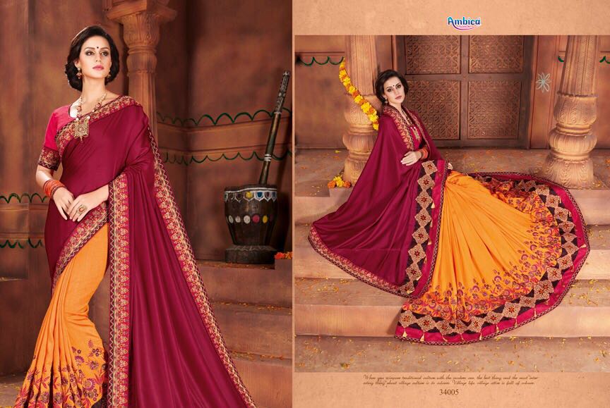 KIMORA MEERA BRASSO DESIGNER SAREE WHOLESALE RATE IN SURAT - SAIDHARANX